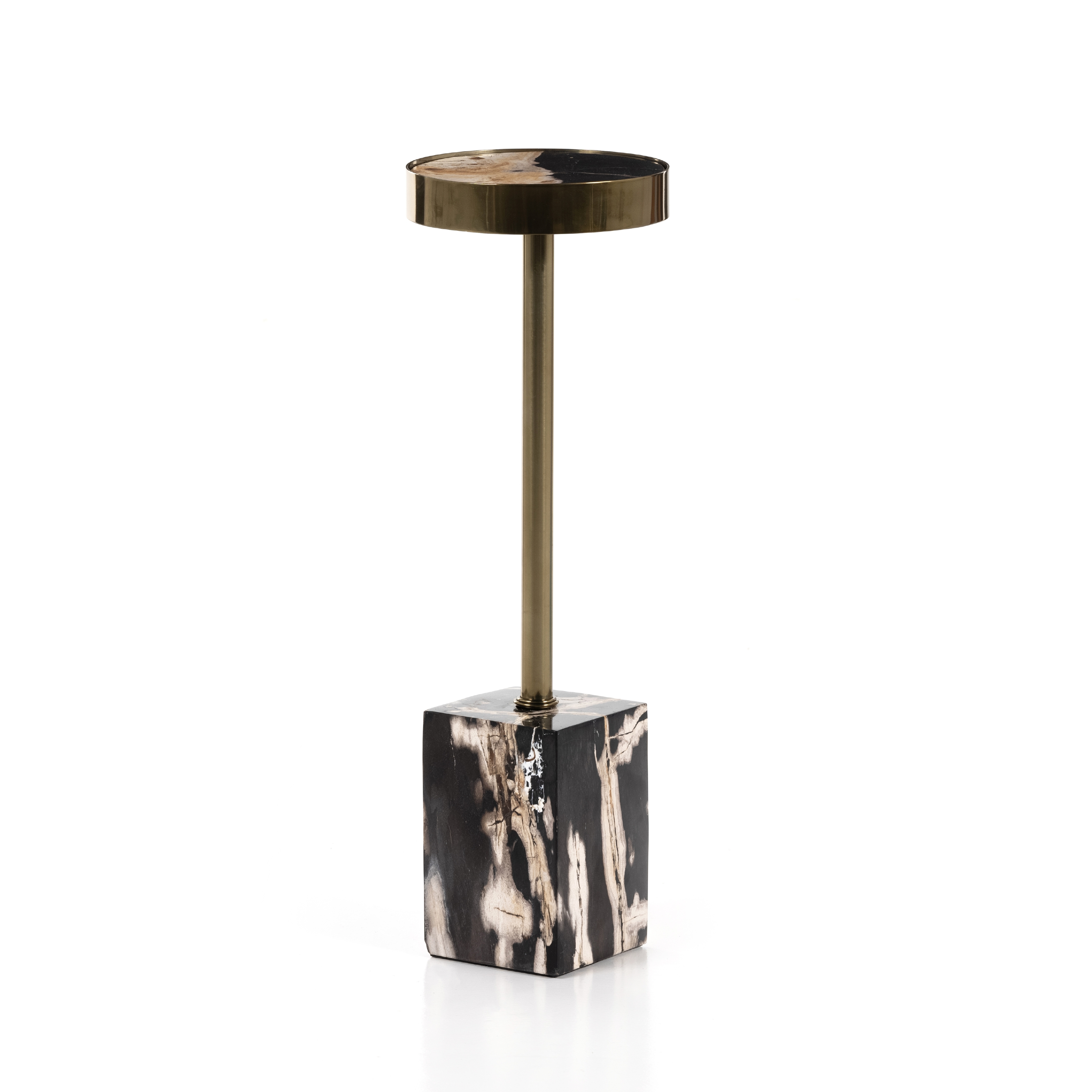 Bevin End Table-Dark Petrified Wood - Four Hands