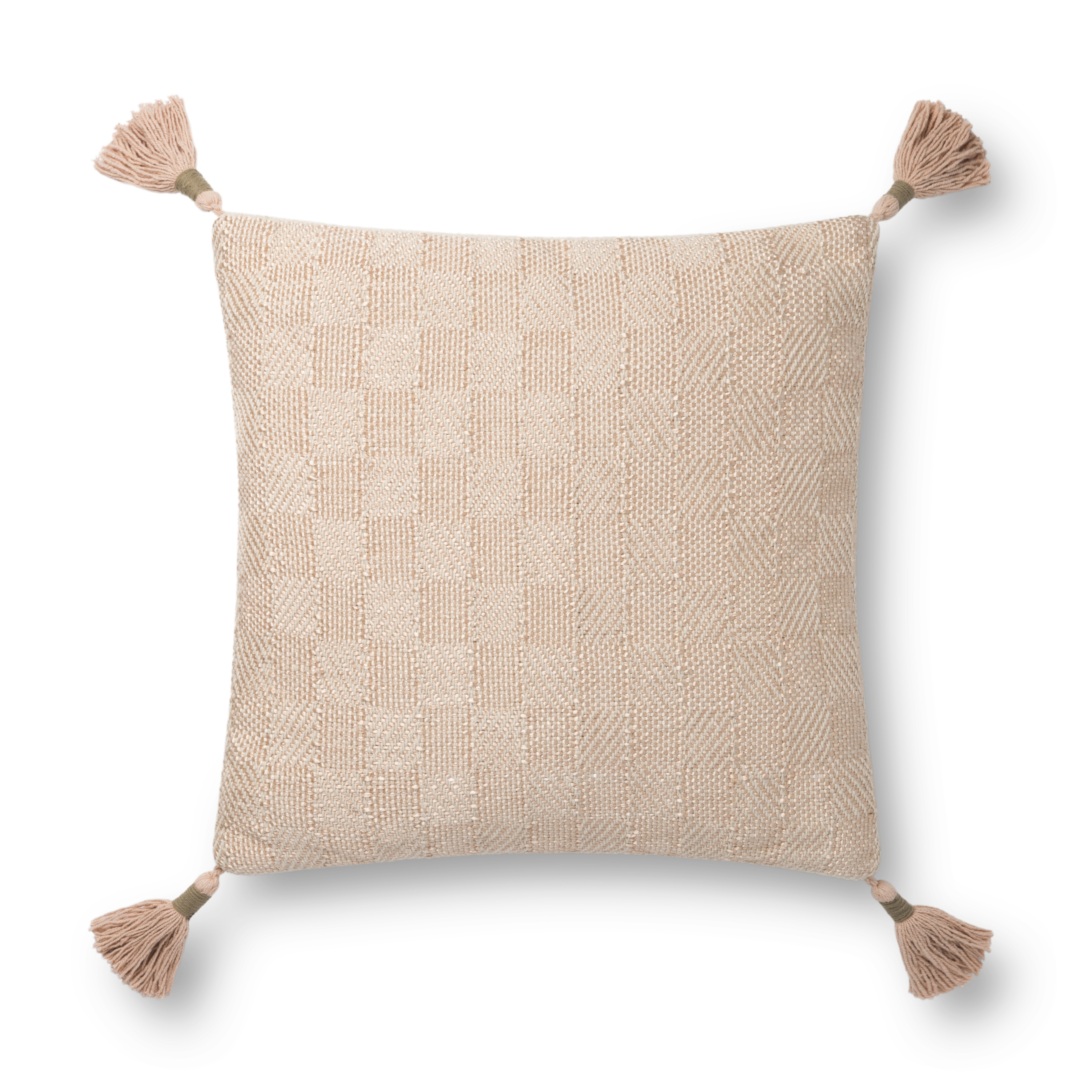Loloi PILLOWS P0817 Champagne 18" x 18" Cover Only - Loloi Rugs
