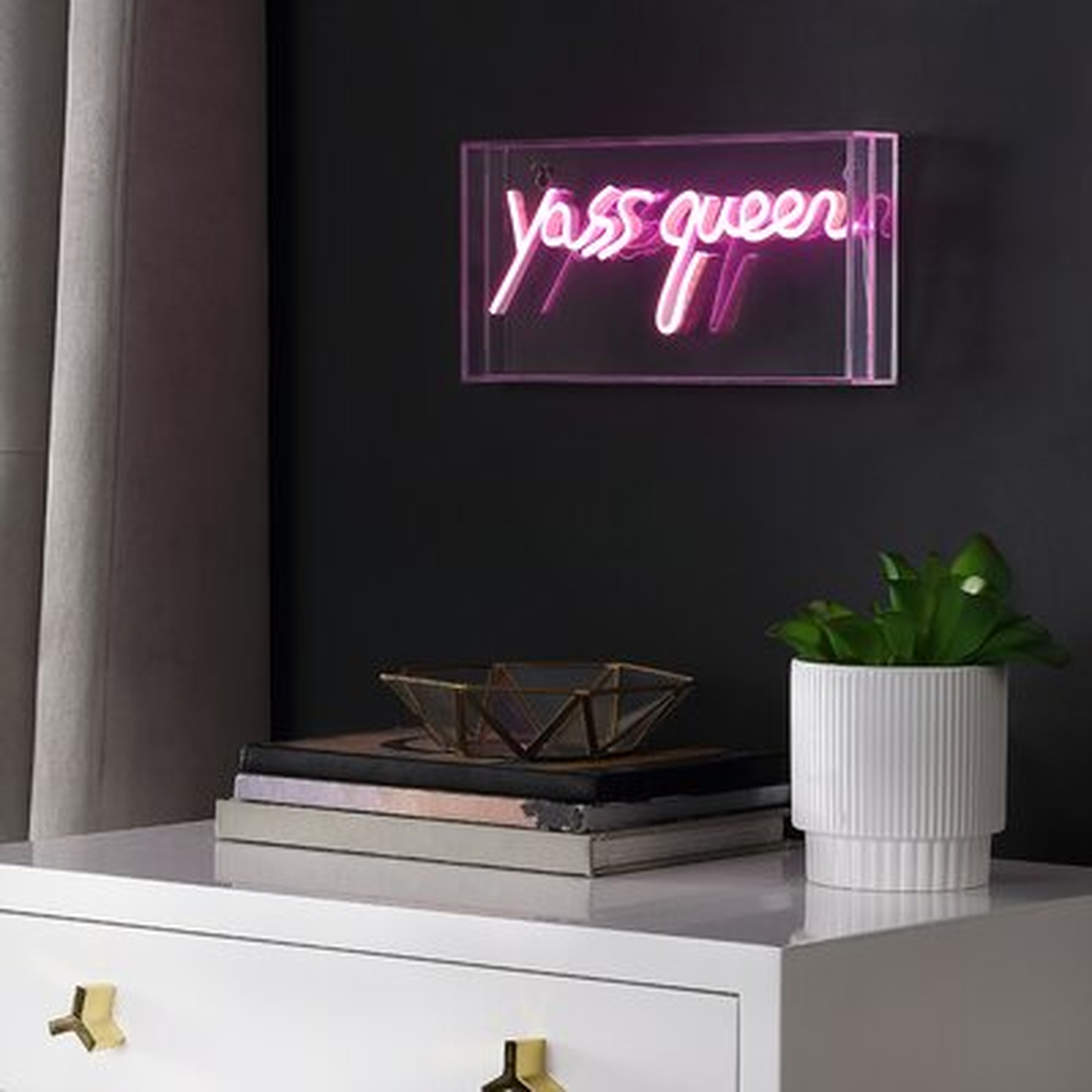 Yass Queen 5.9" LED Neon Sign - Wayfair