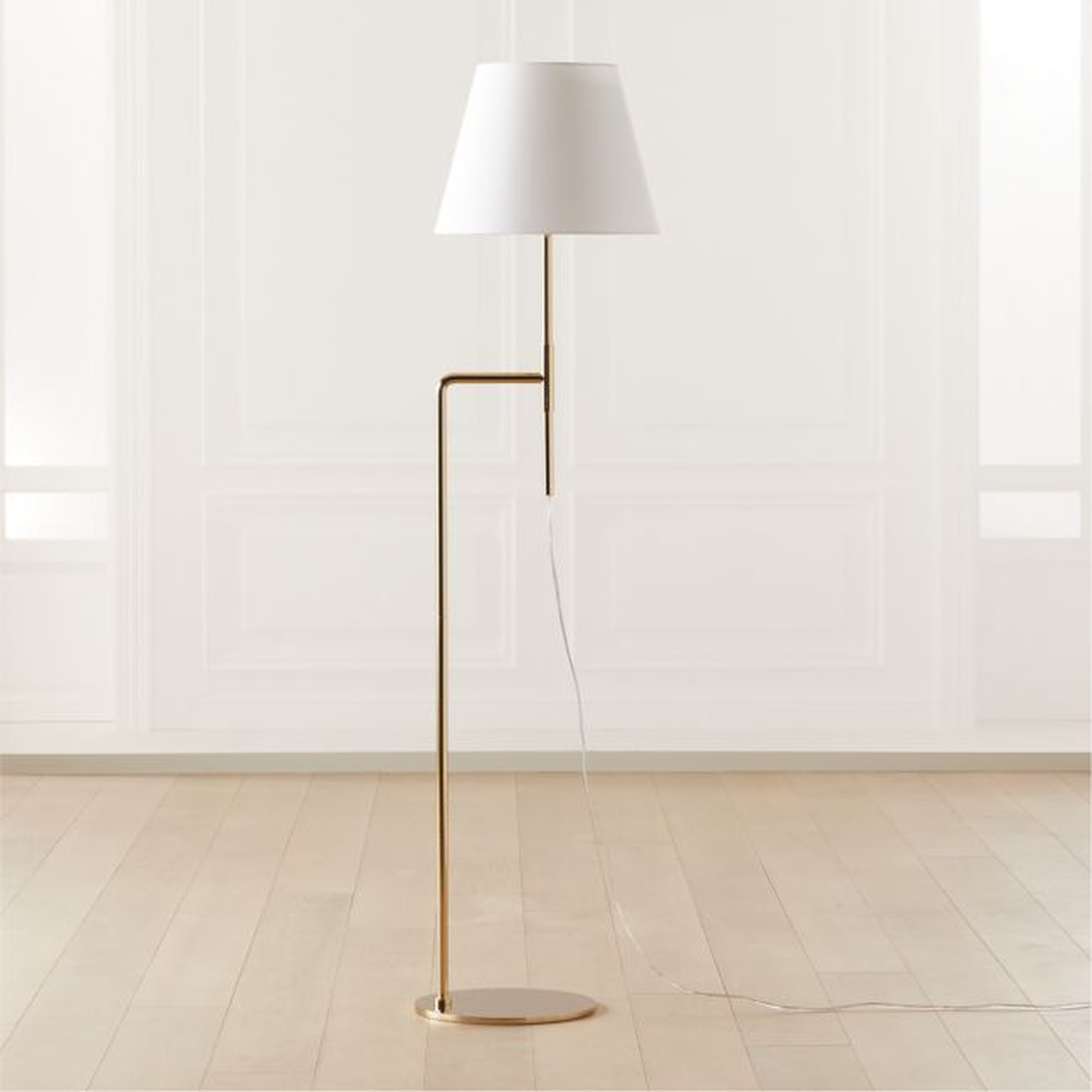 Suki Floor Lamp, Polished Brass - CB2