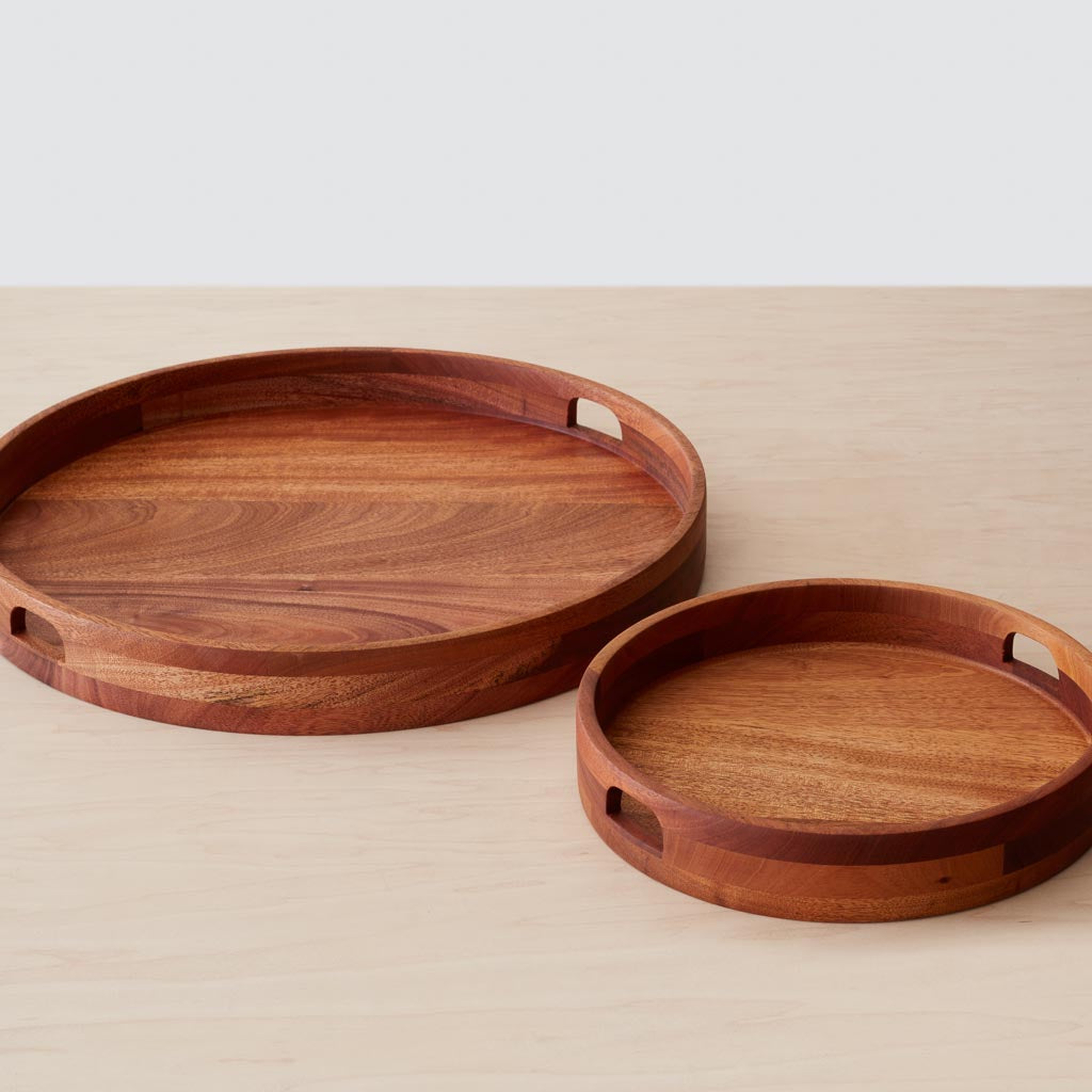 The Citizenry Tikal Round Wood Tray | Mahogany - The Citizenry