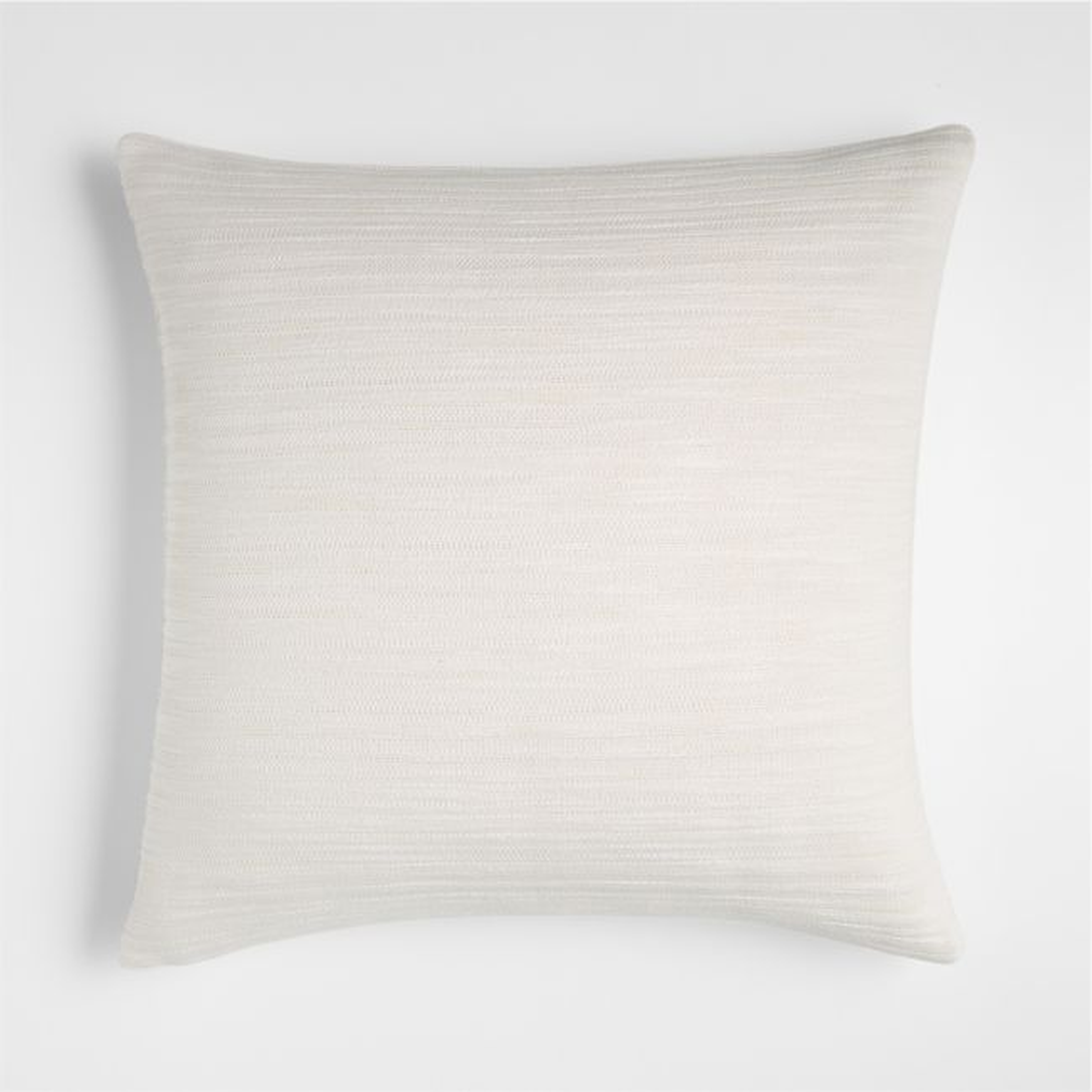 Correto 20" Ivory Textured Pillow Cover with Feather-Down Insert - Crate and Barrel