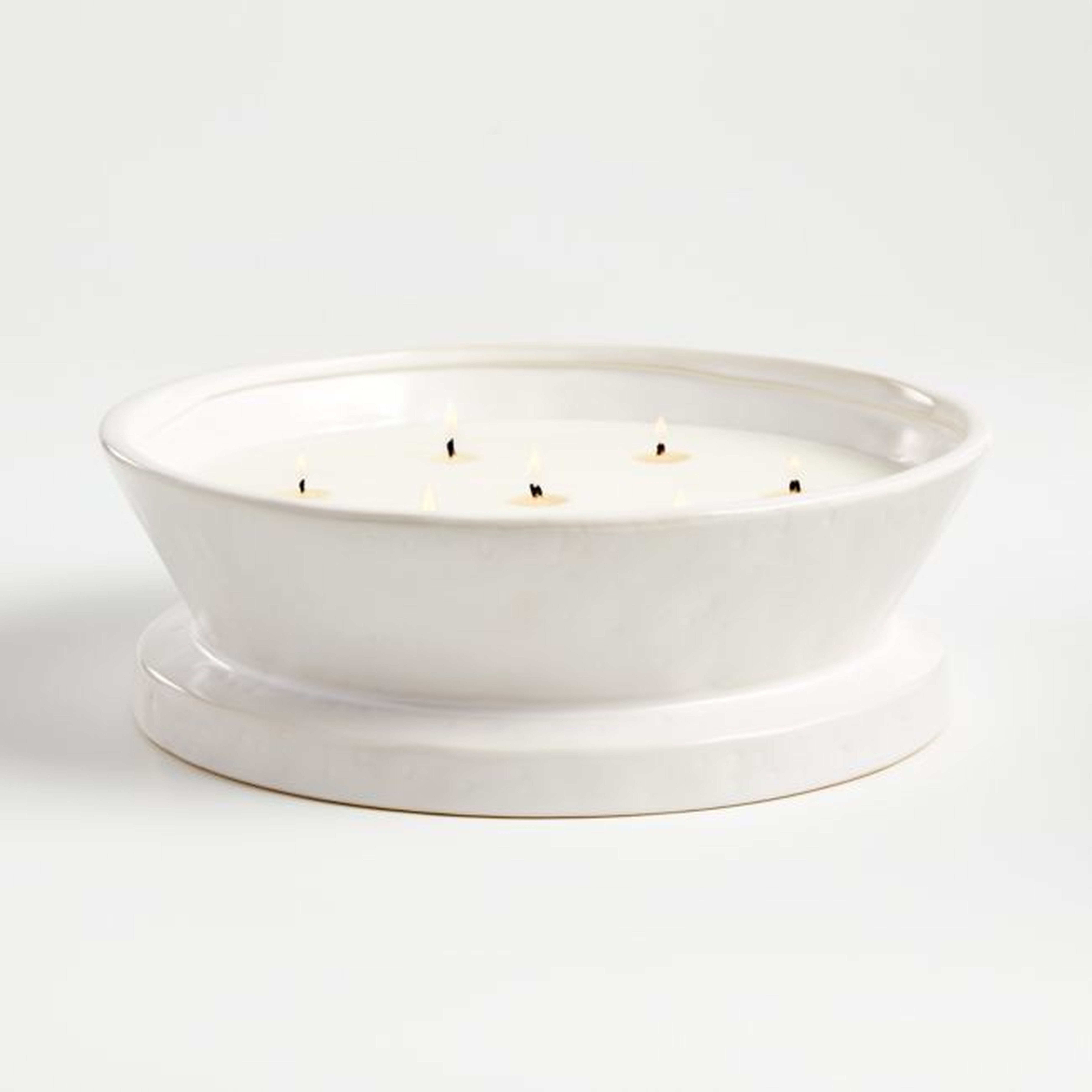 Meechelle Large White Candle - Crate and Barrel