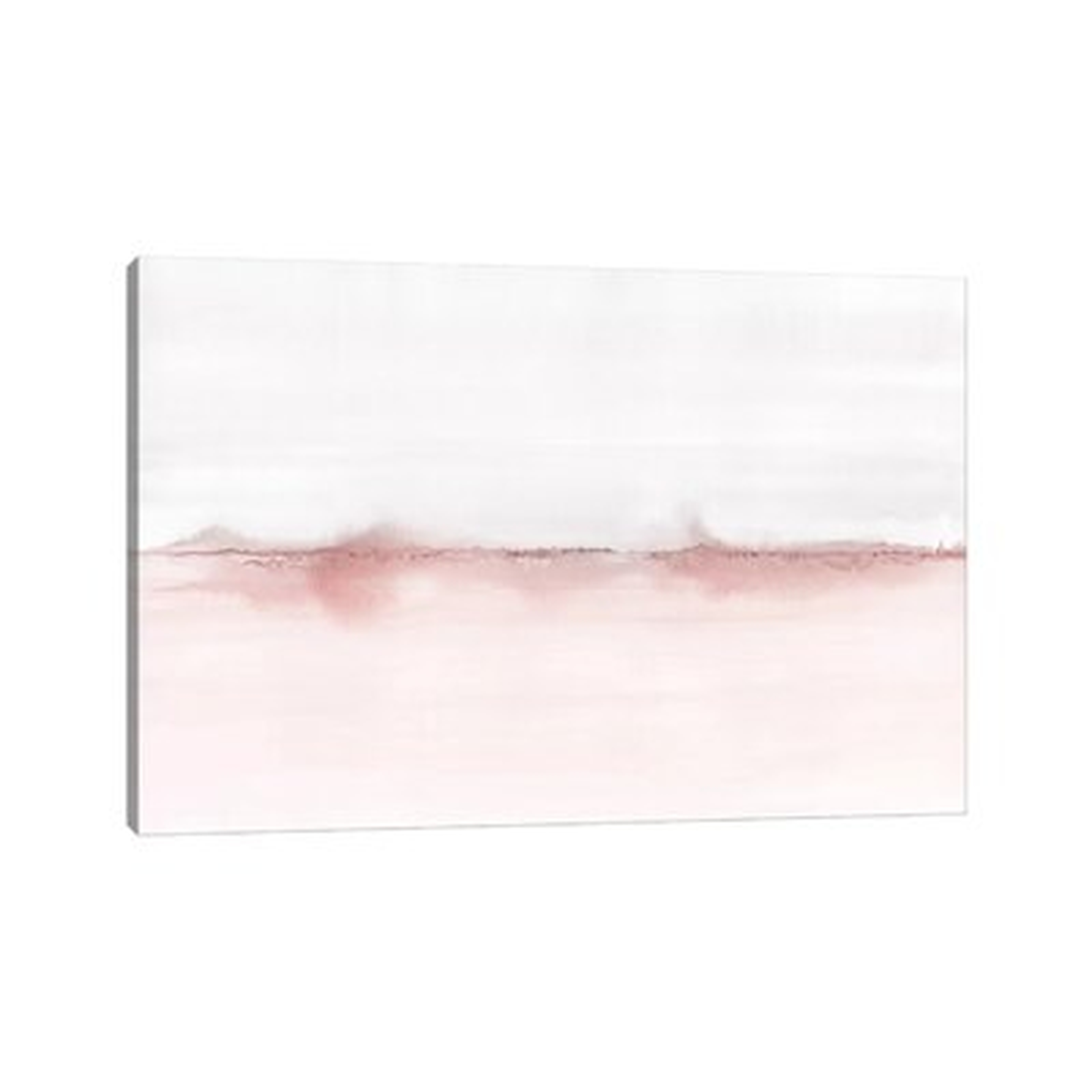 Watercolor Landscape VI, Blush Pink and Gray - Wrapped Canvas Painting Print - Wayfair