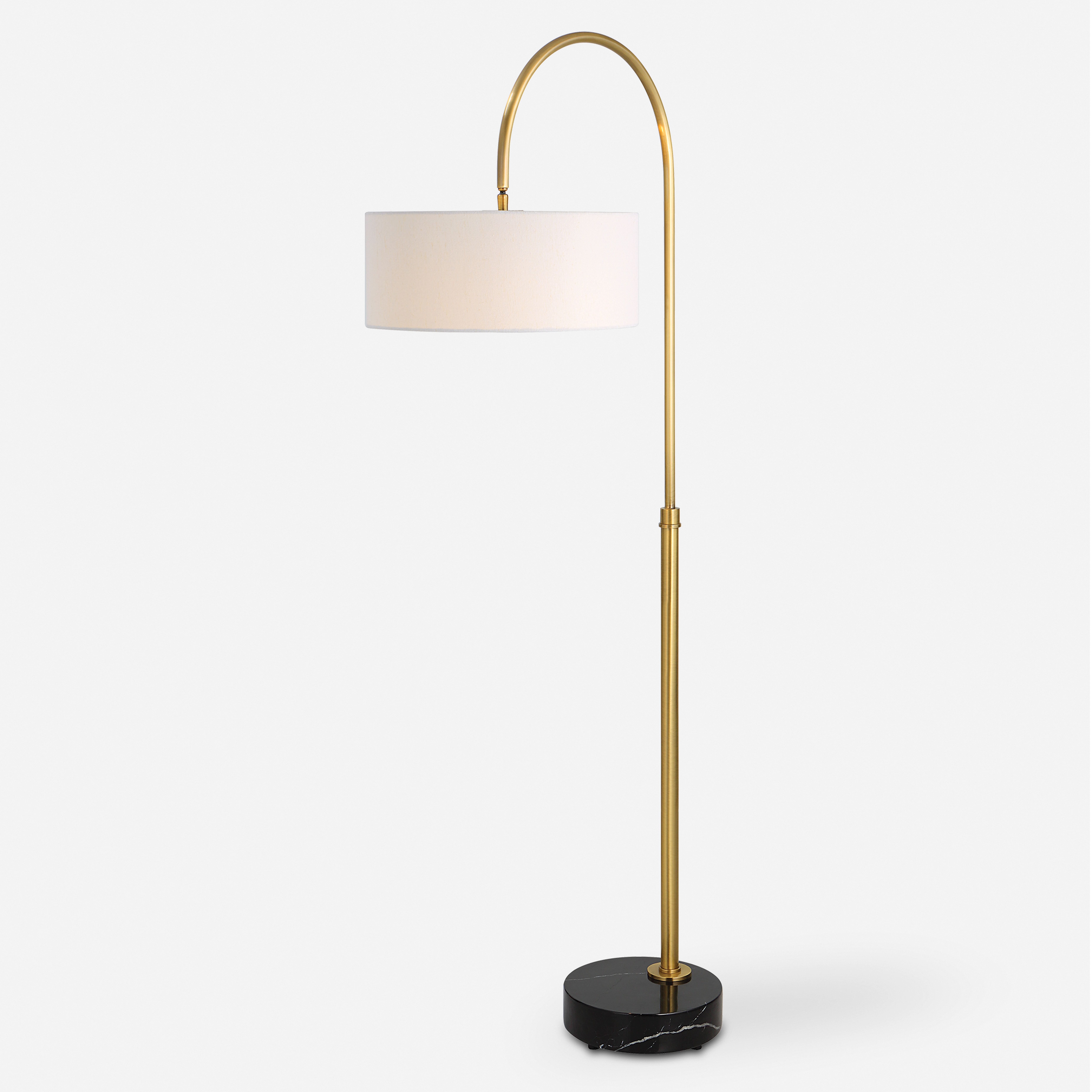Huxford Brass Arch Floor Lamp - Uttermost
