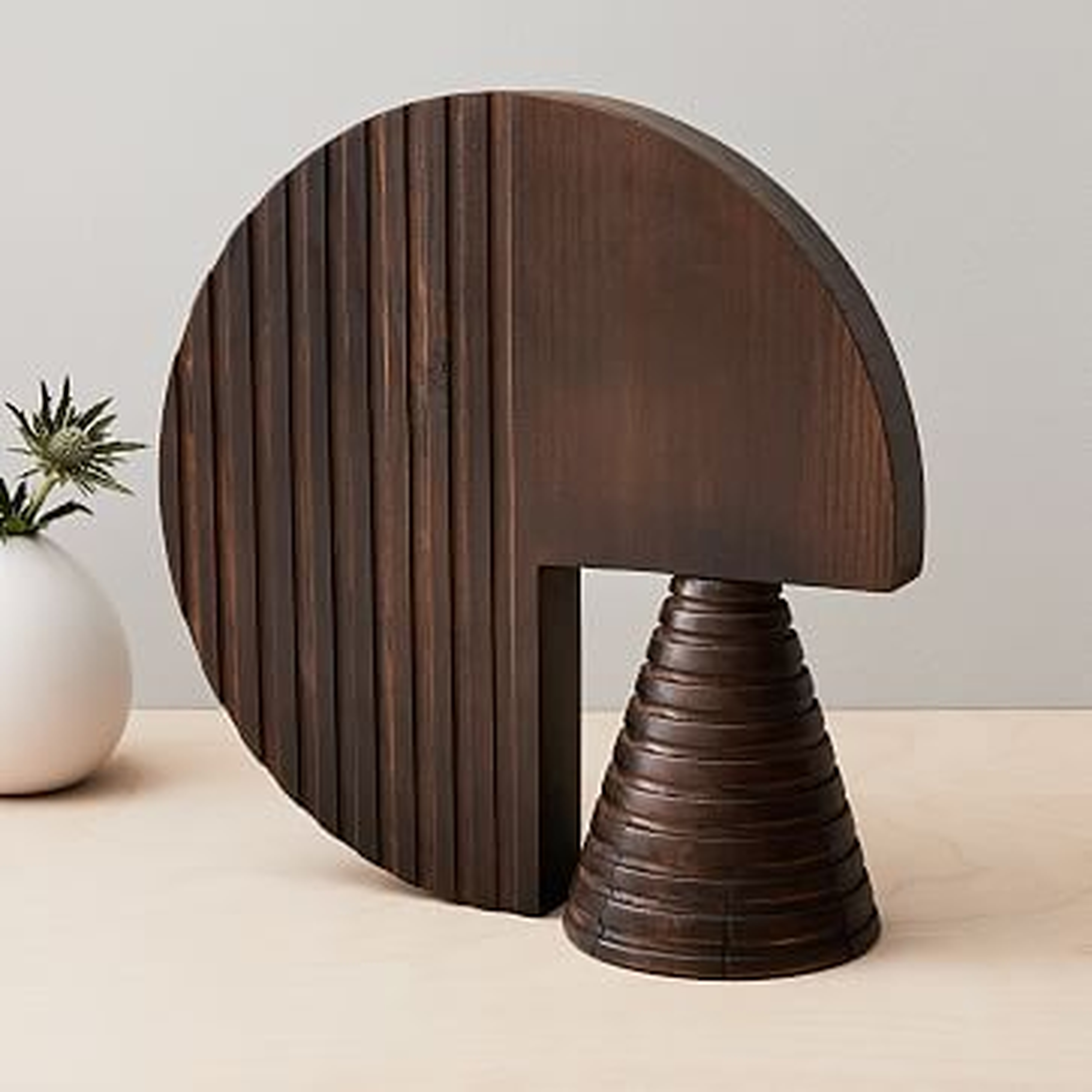 Diego Olivero Wood Decorative Object, Circle - West Elm