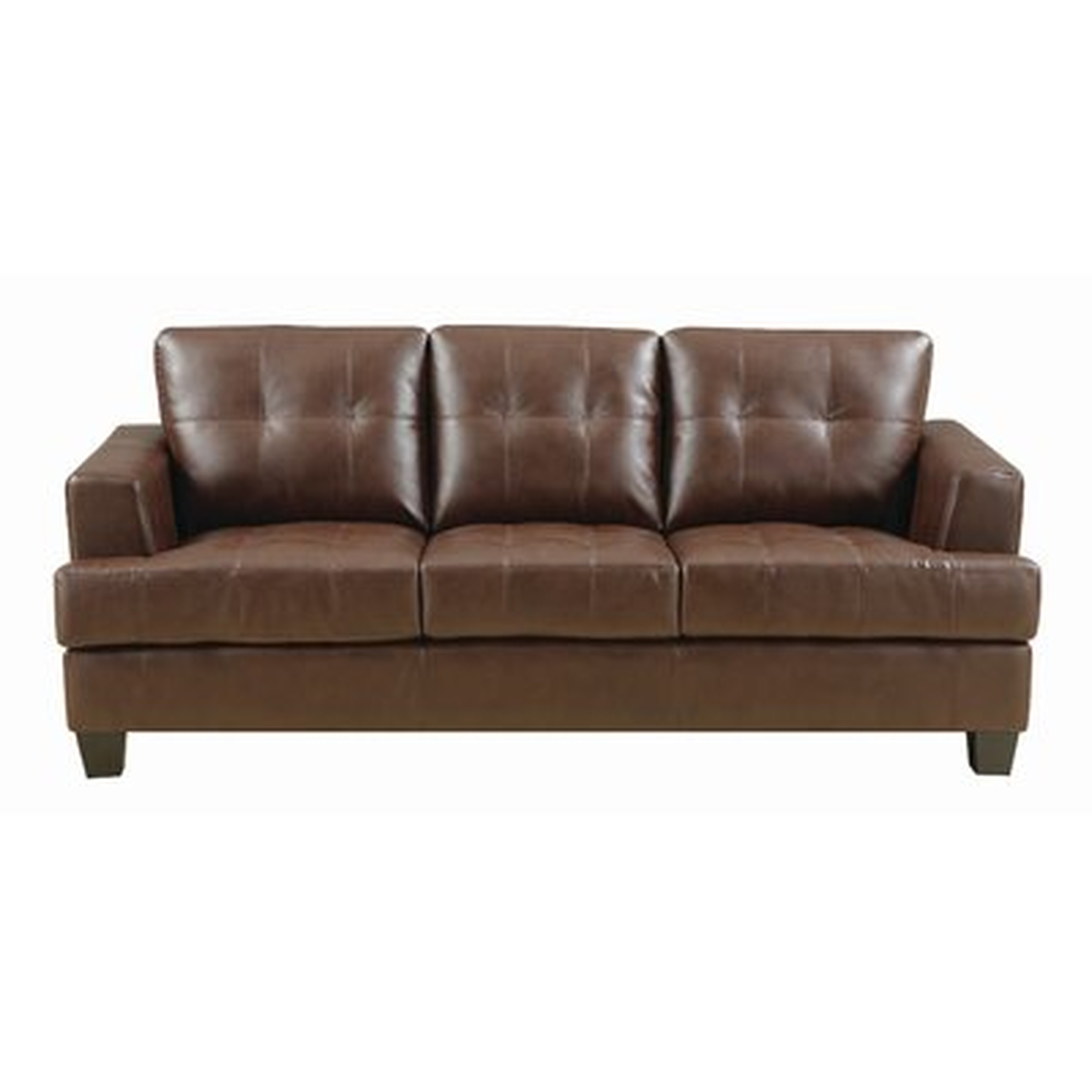 Geniya 85" Faux leather Recessed Arm Sofa - Wayfair