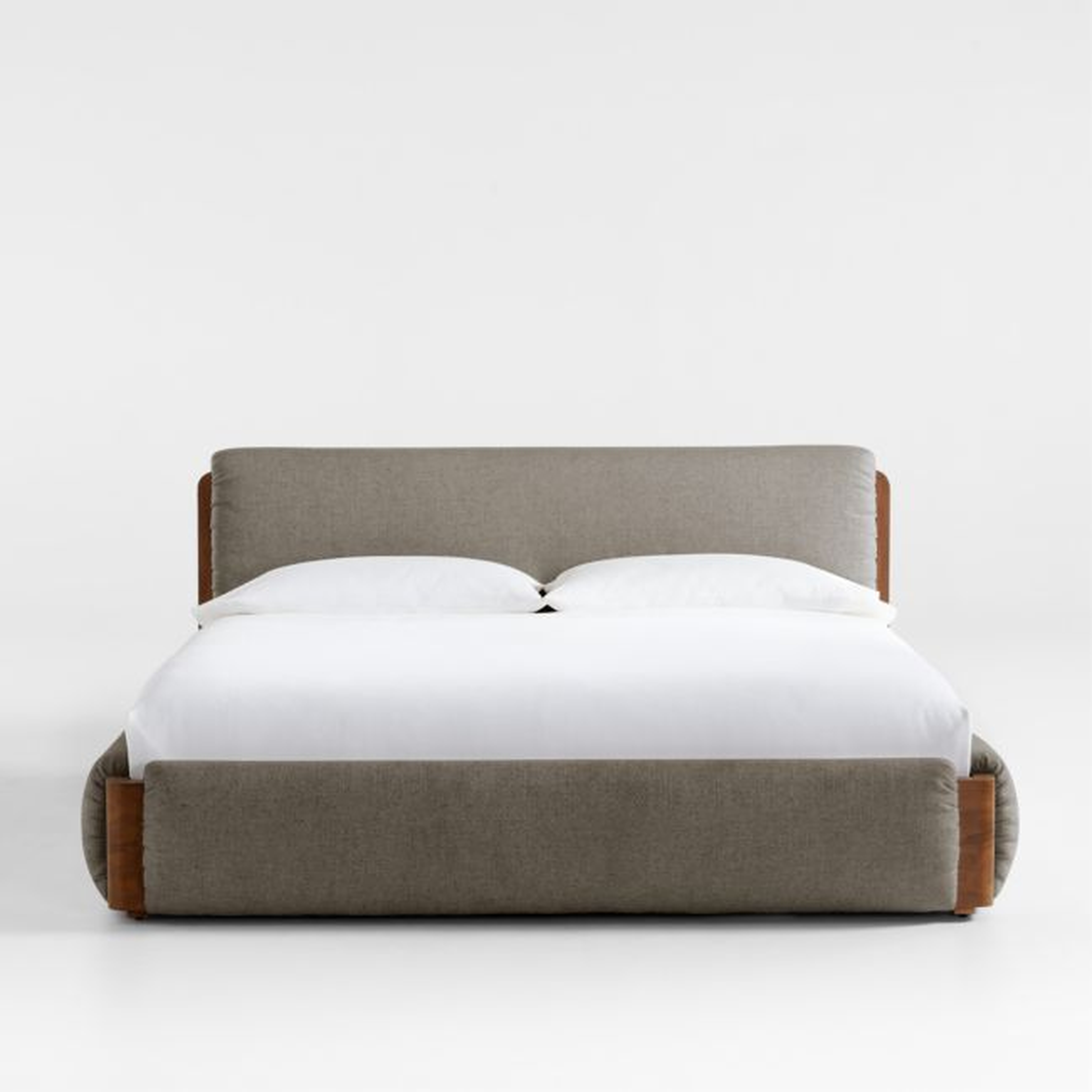 Shinola Runwell King Dark Grey Upholstered Bed - Crate and Barrel
