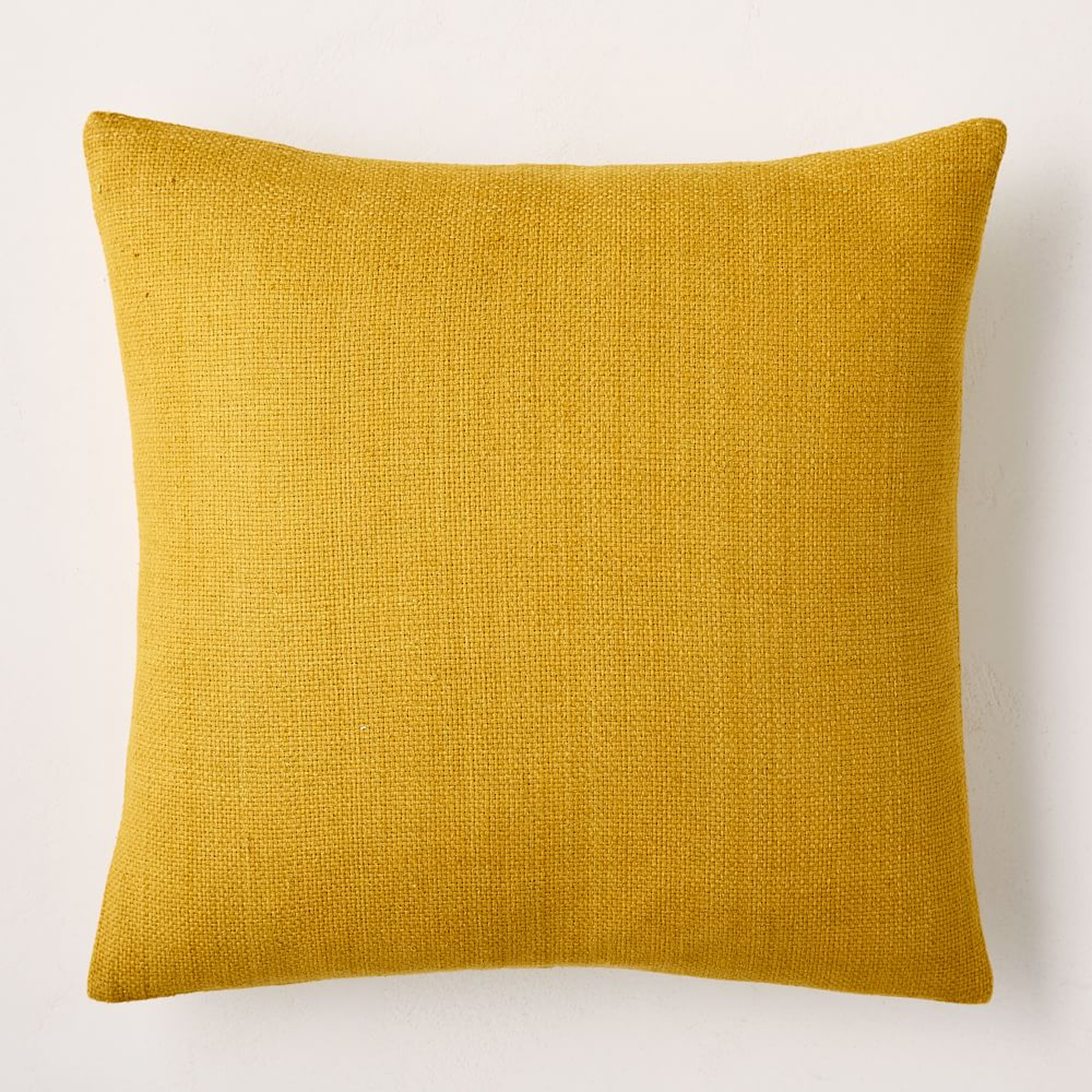 Silk Hand-Loomed Pillow Cover, 20"x20", Dark Horseradish - West Elm