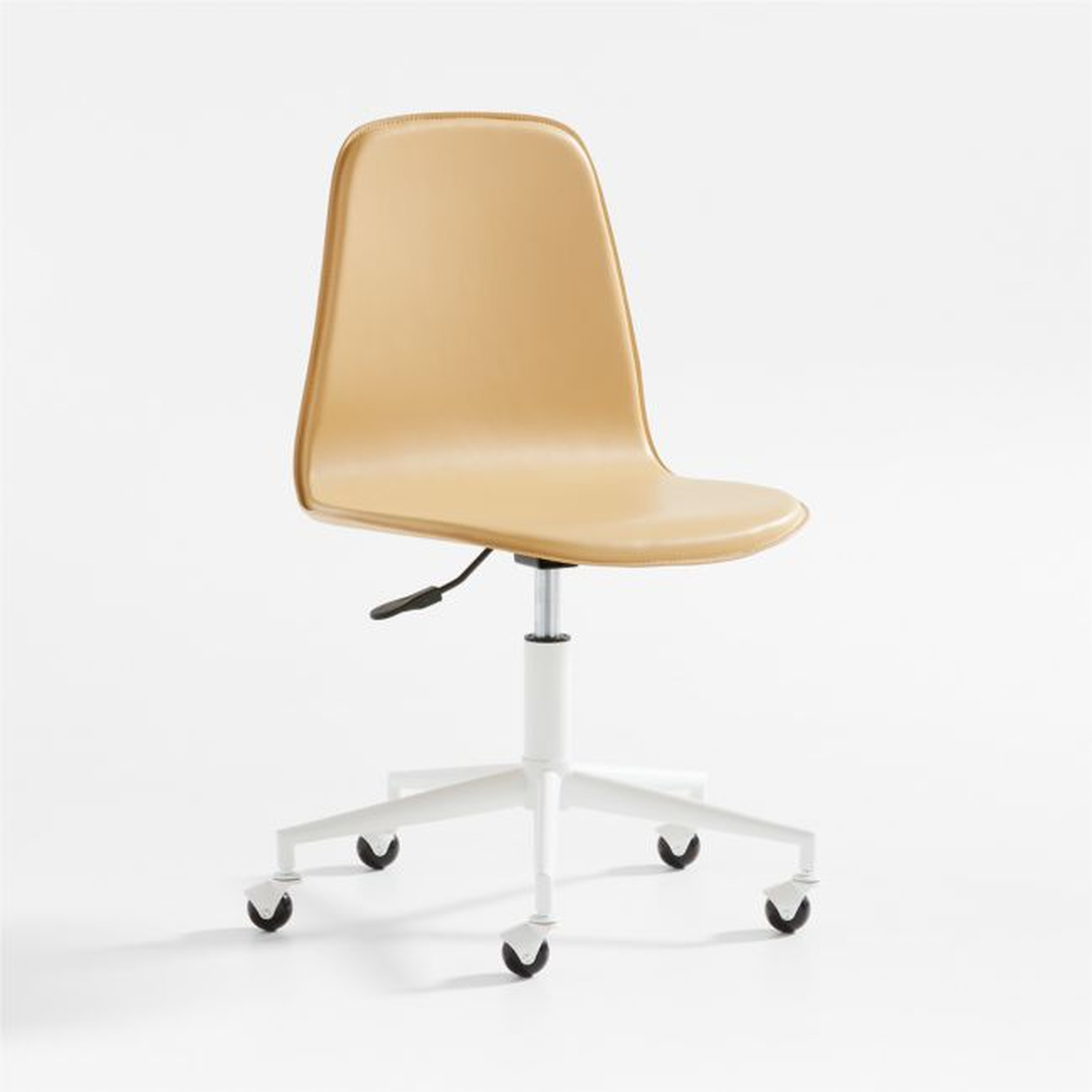 Class Act Flax Yellow and White Adjustable Kids Desk Chair - Crate & Kids