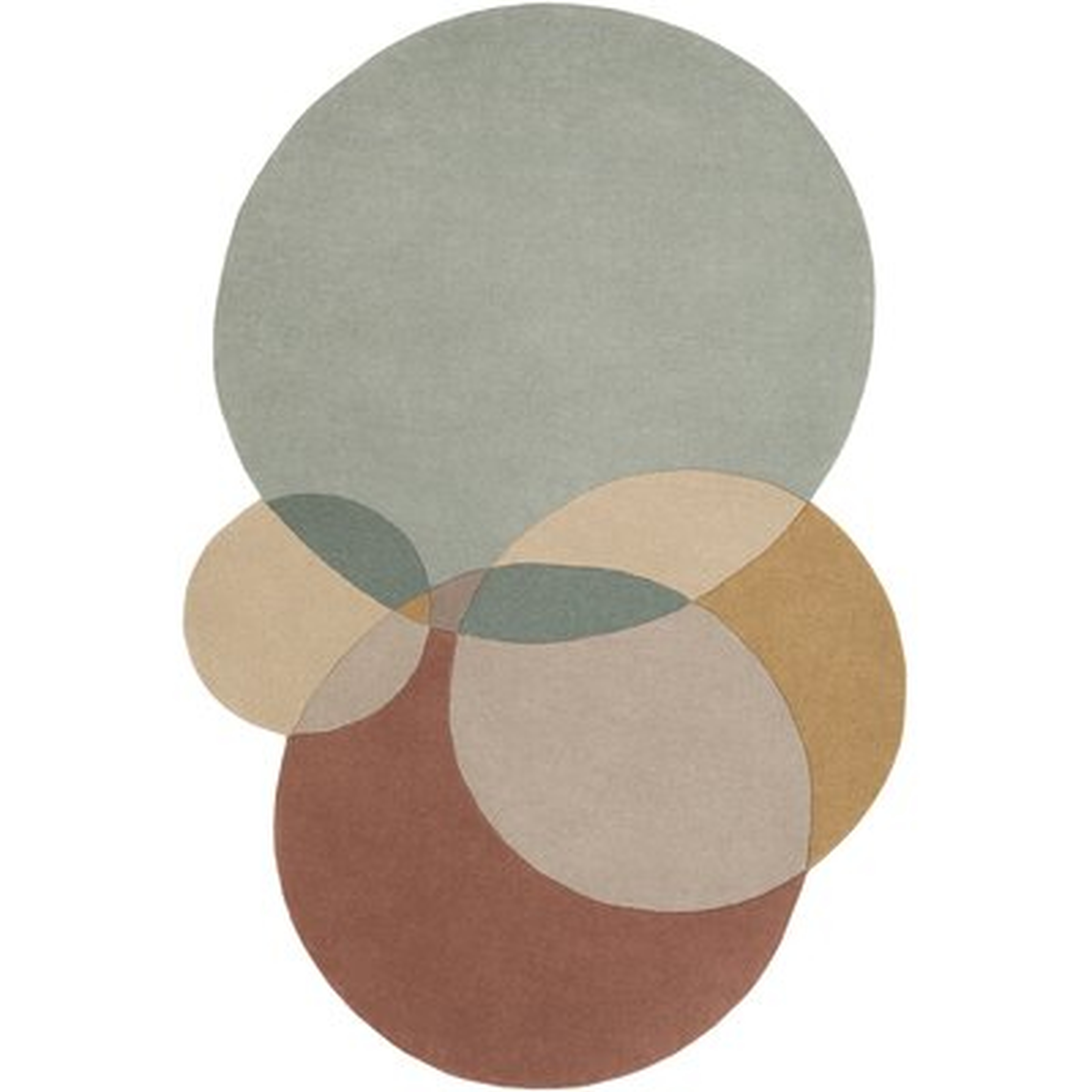 Sheila Geometric Hand-Tufted Wool Green/Beige/Tan Area Rug - Wayfair