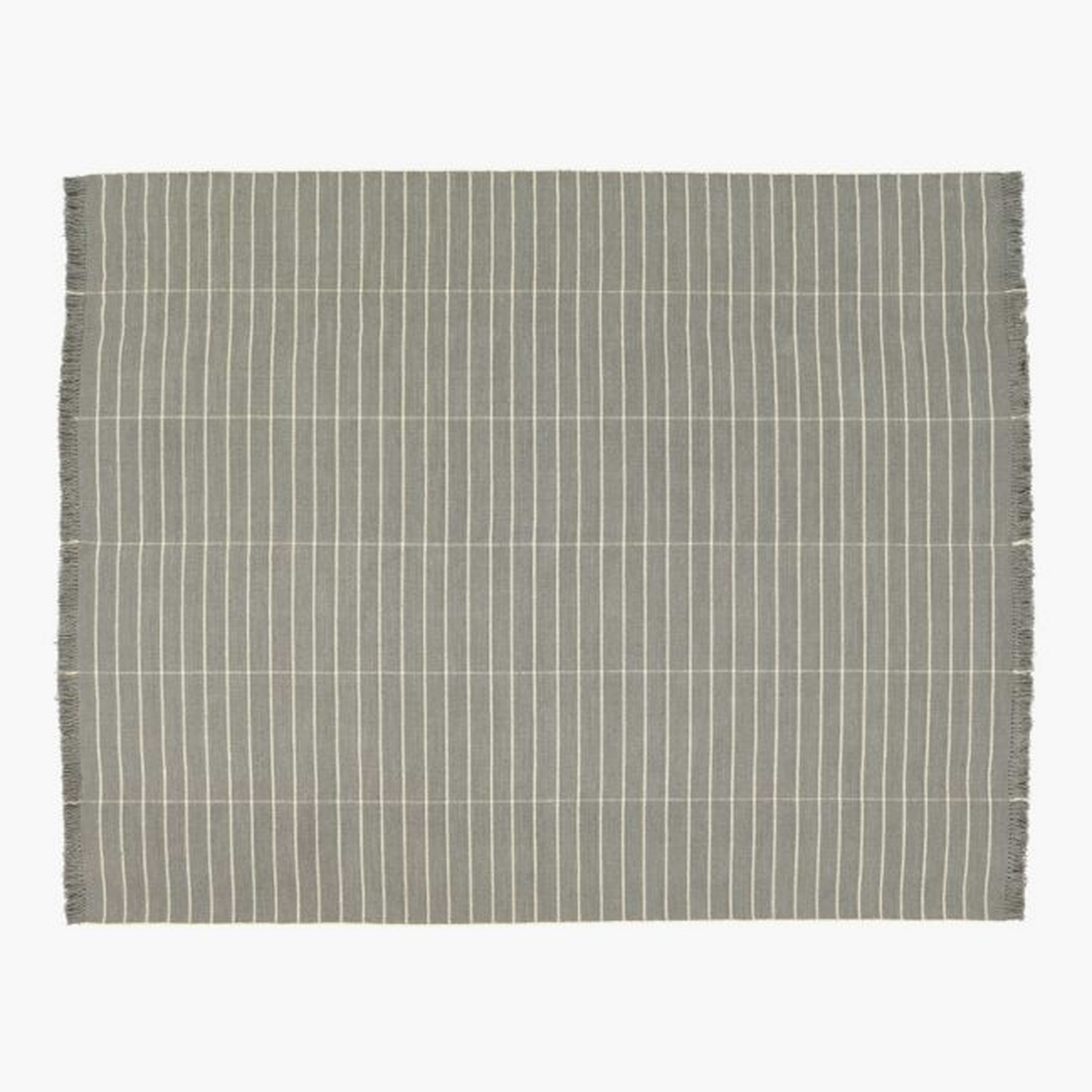 Reed Grey/White Stripe Rug 8'x10' - CB2