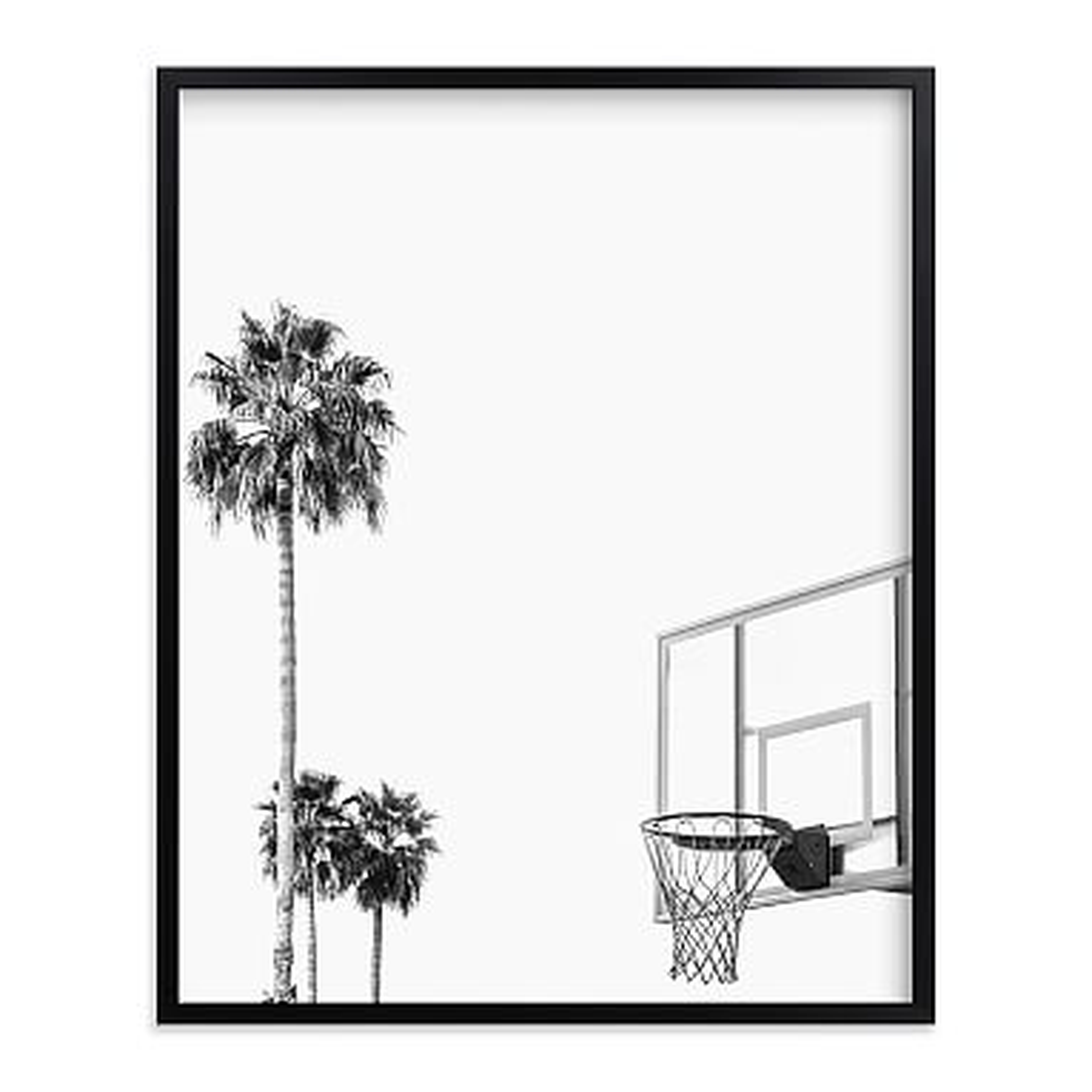 Hoops and Palms Framed Art by Minted(R), Black, 16x20 - Pottery Barn Teen