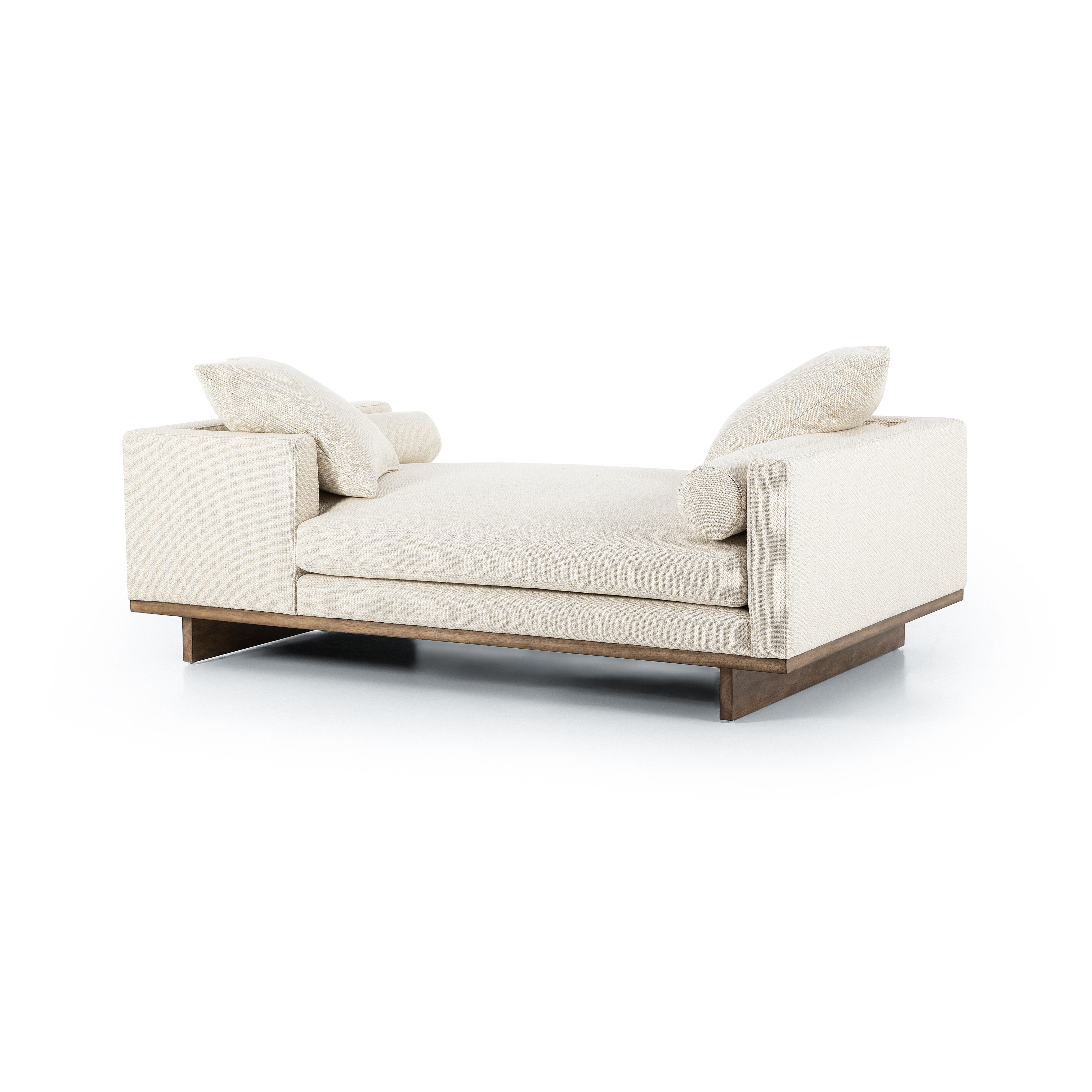 Everly Tete A Tete Chaise-Irving Taupe - Four Hands