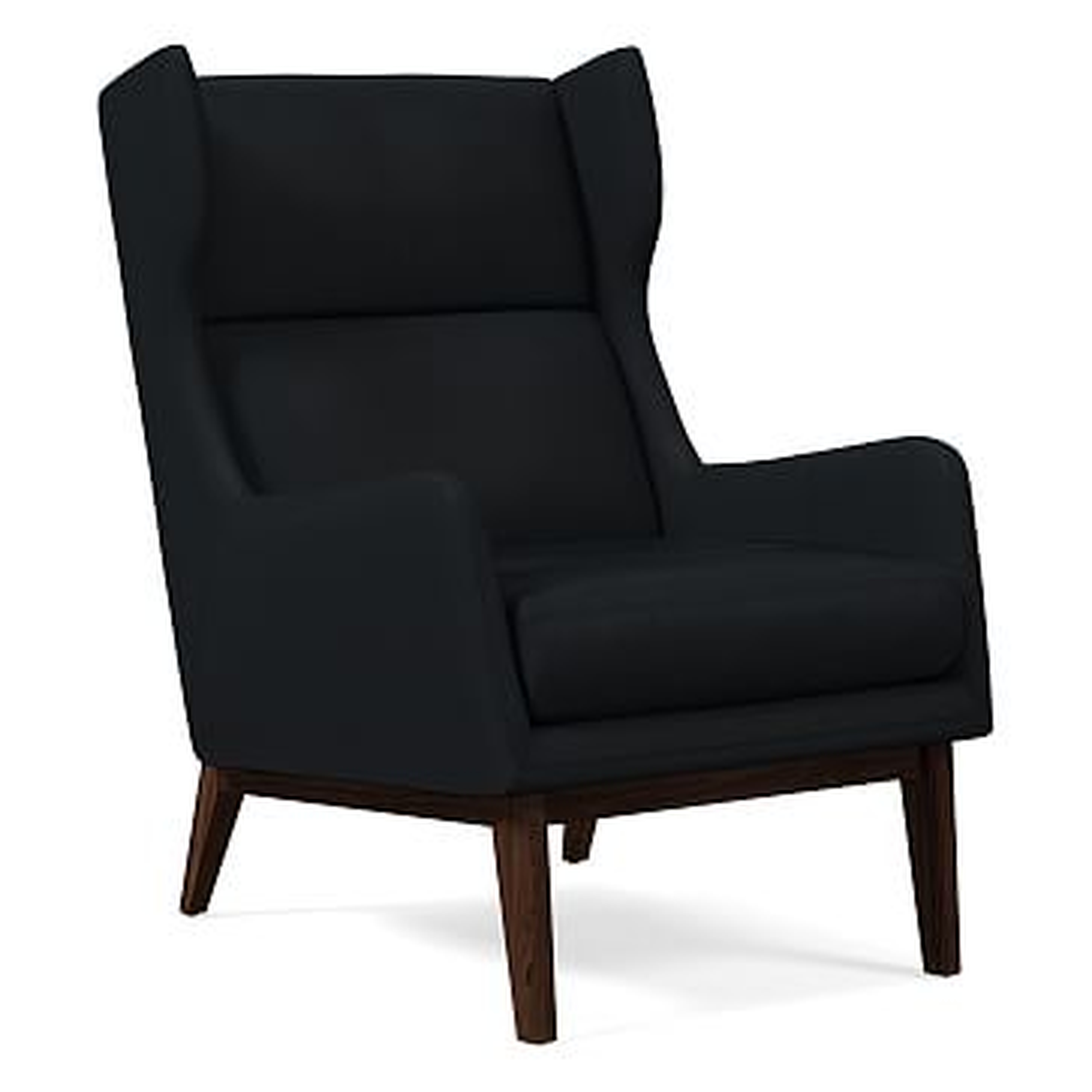 Ryder Chair, Poly, Sierra Leather, Licorice, Dark Walnut - West Elm