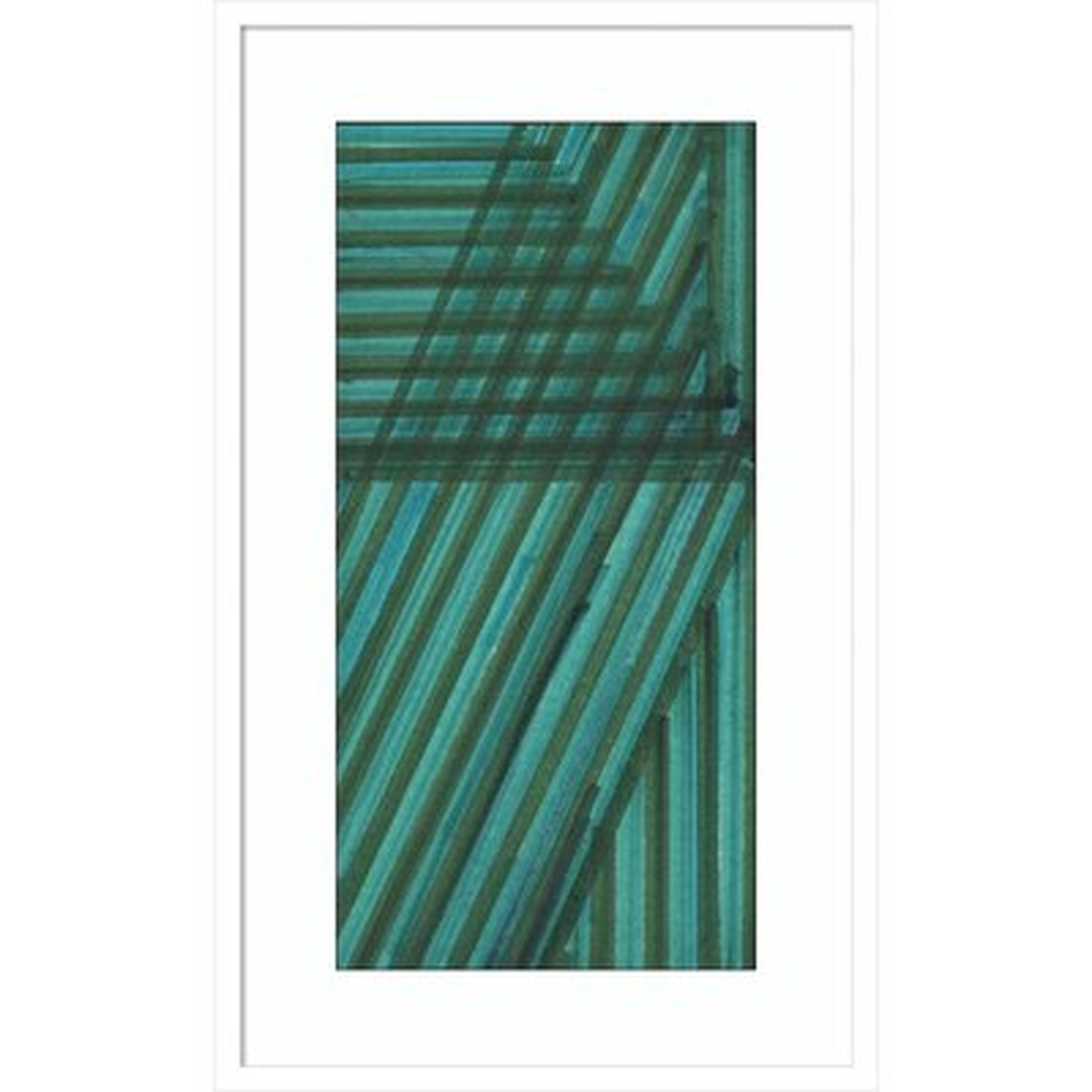 Framed Art Print 'Line Study Blue' By Charles Mcmullen - AllModern