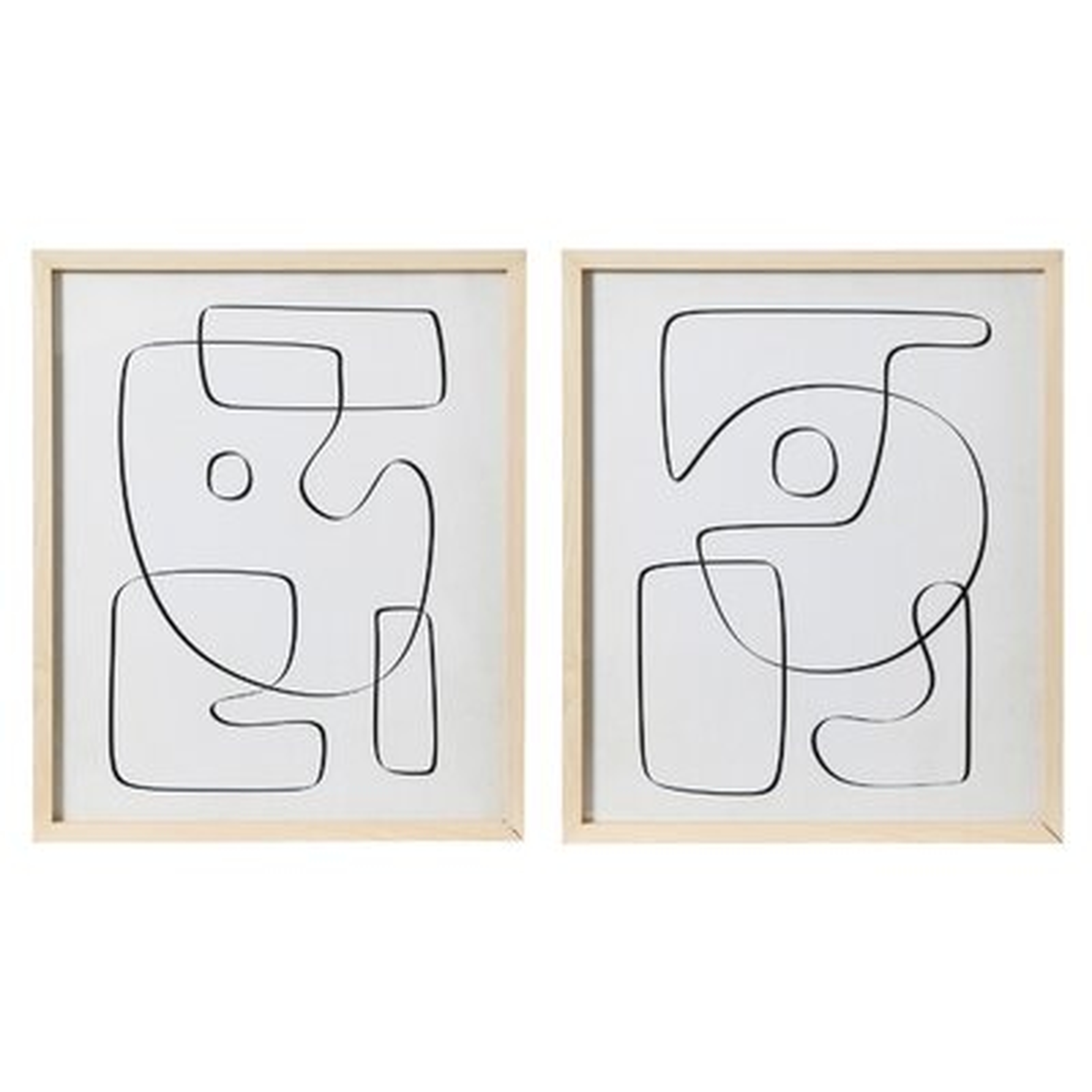 Abstract Line - Picture Frame Painting Print Set - AllModern