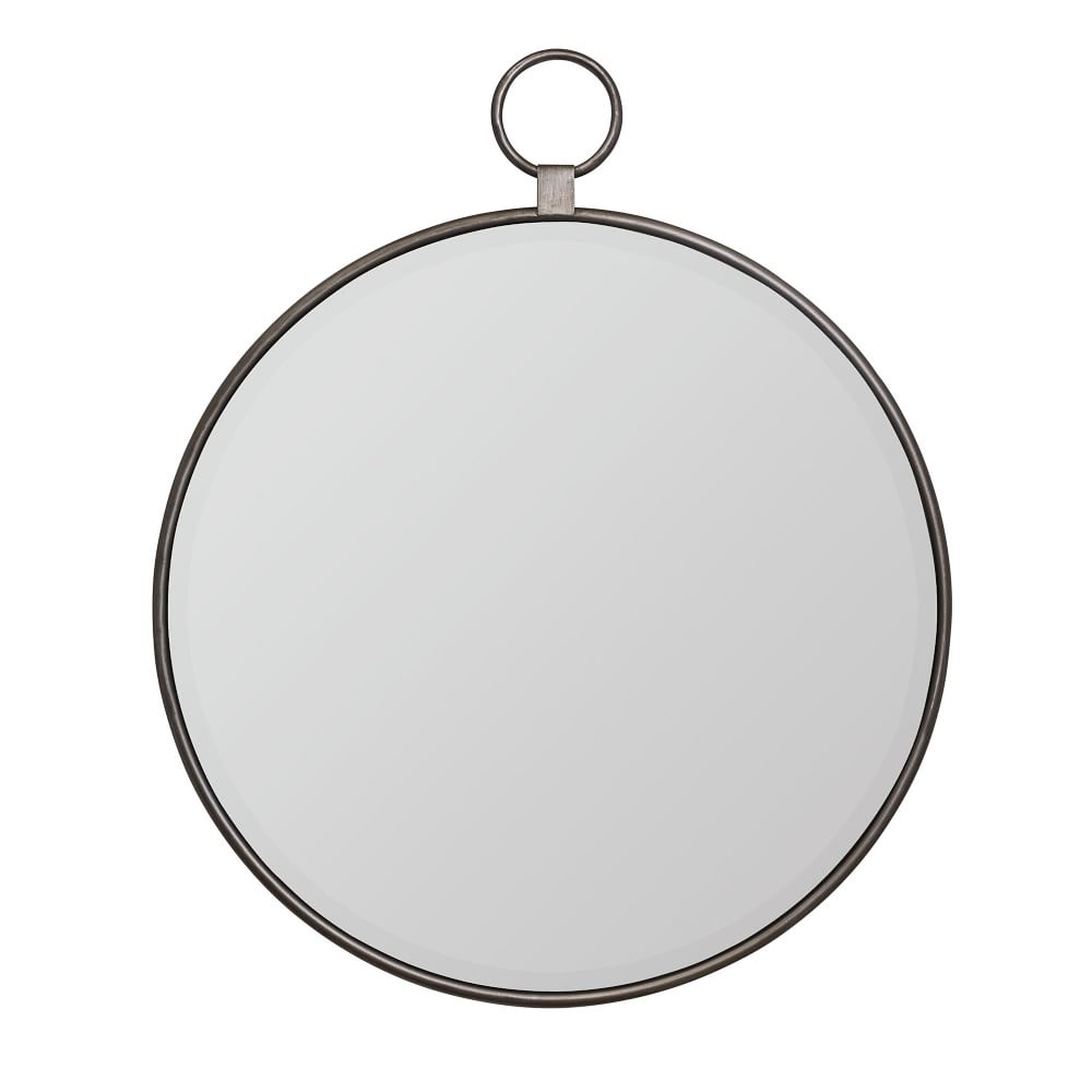 Round Loop Mirror, 25", Gray - West Elm
