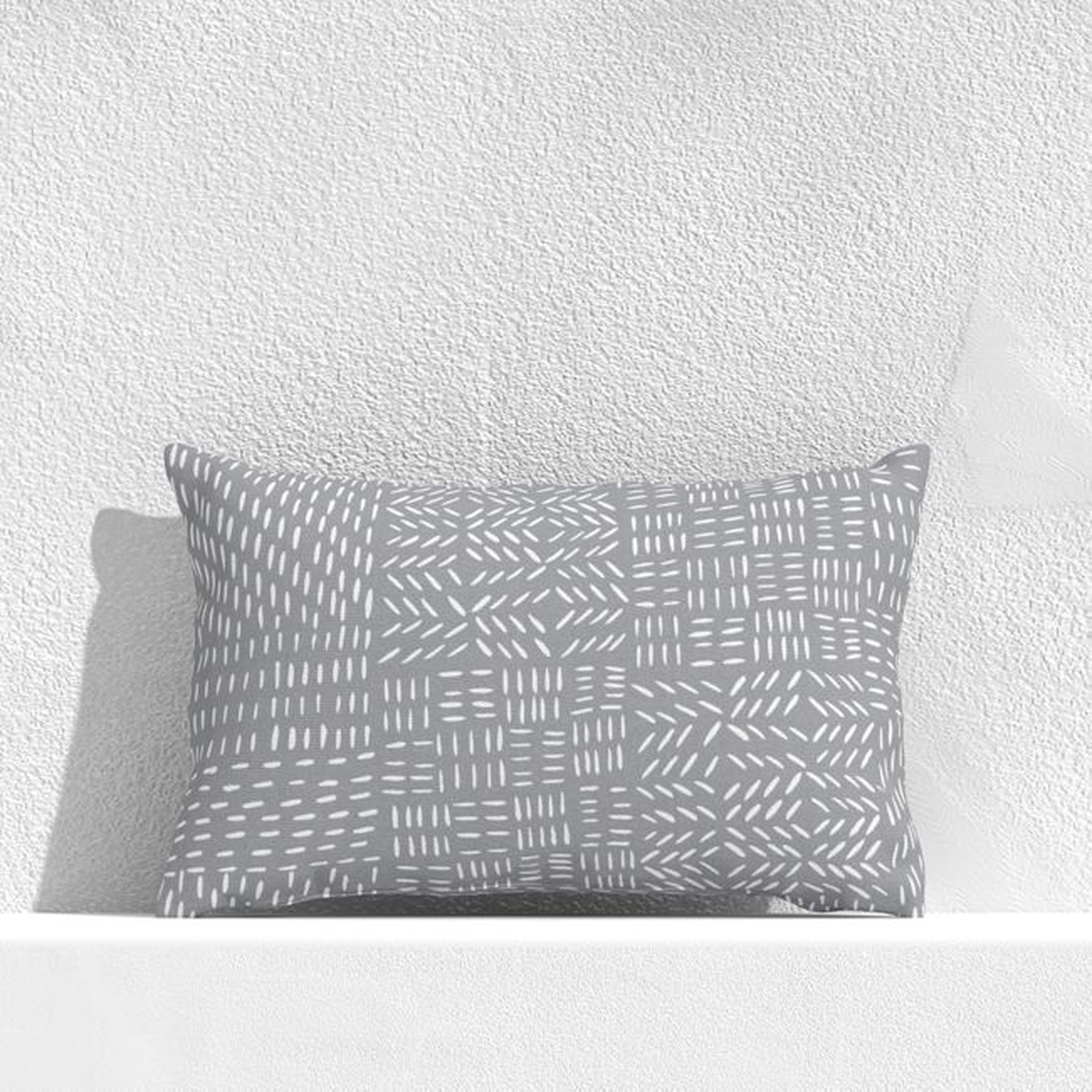 Global Marks Grey 20"x13" Outdoor Pillow - Crate and Barrel