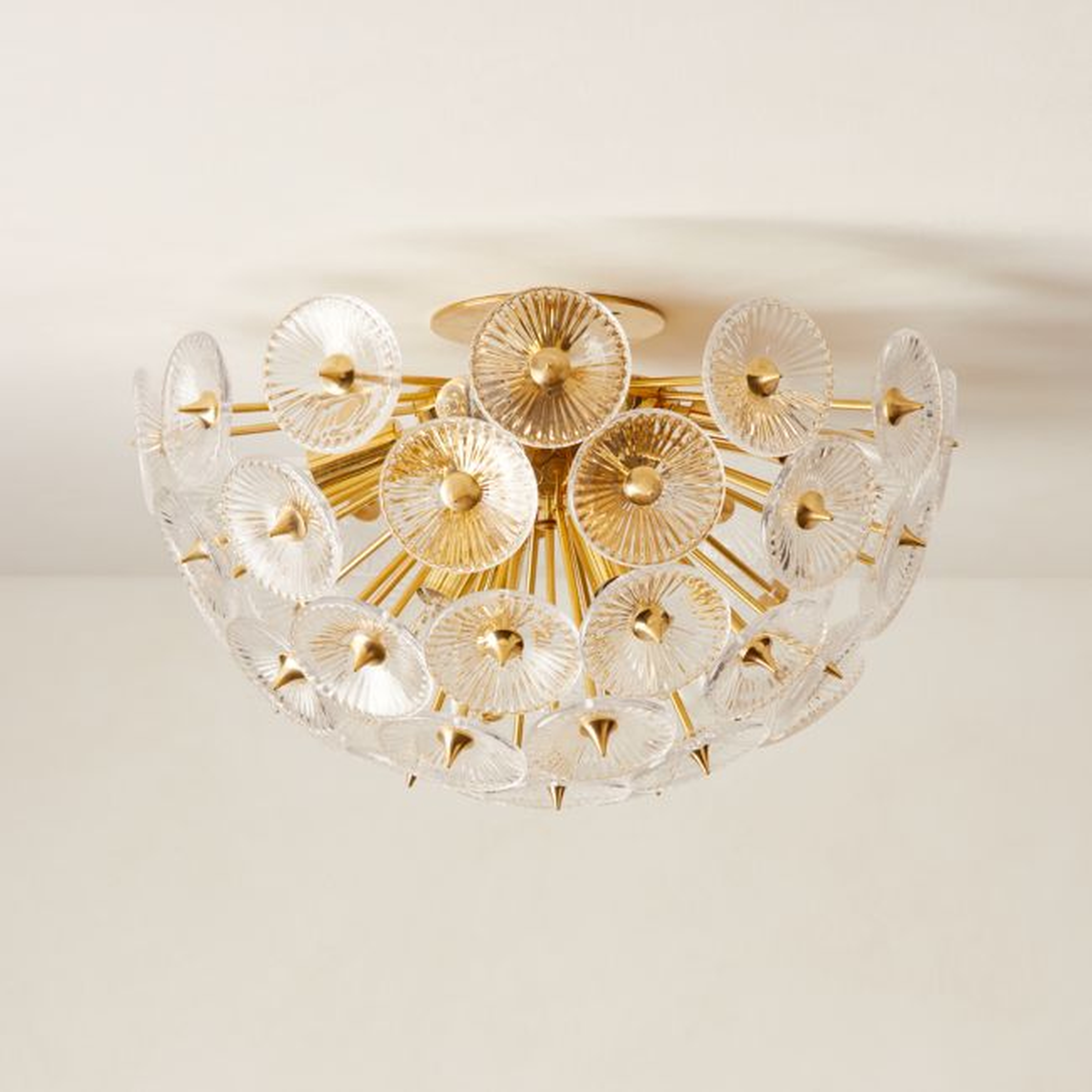 Lamina Polished Brass Flush Mount Light - CB2