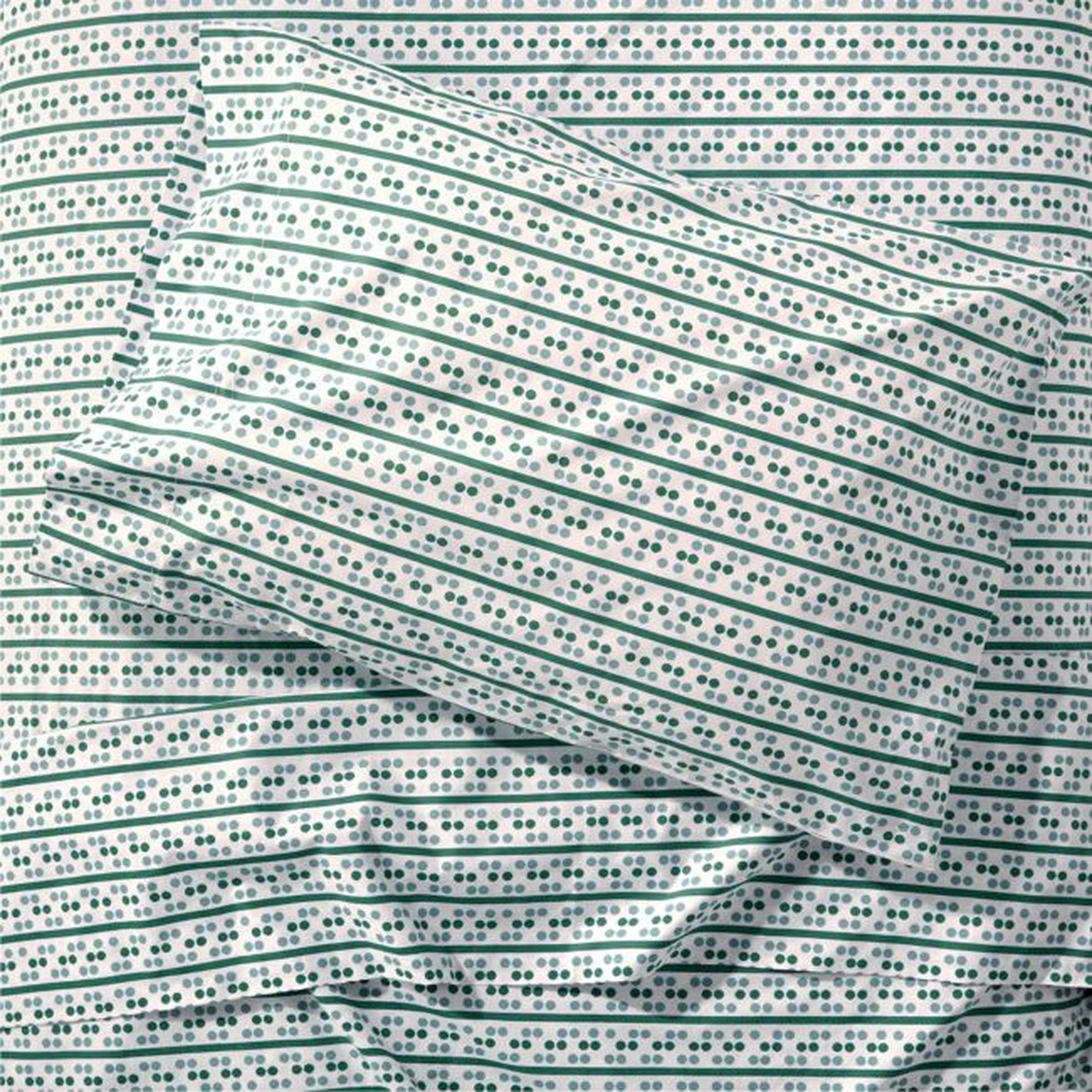 Teal Geo Pattern Organic Twin Sheet Set - Crate & Kids