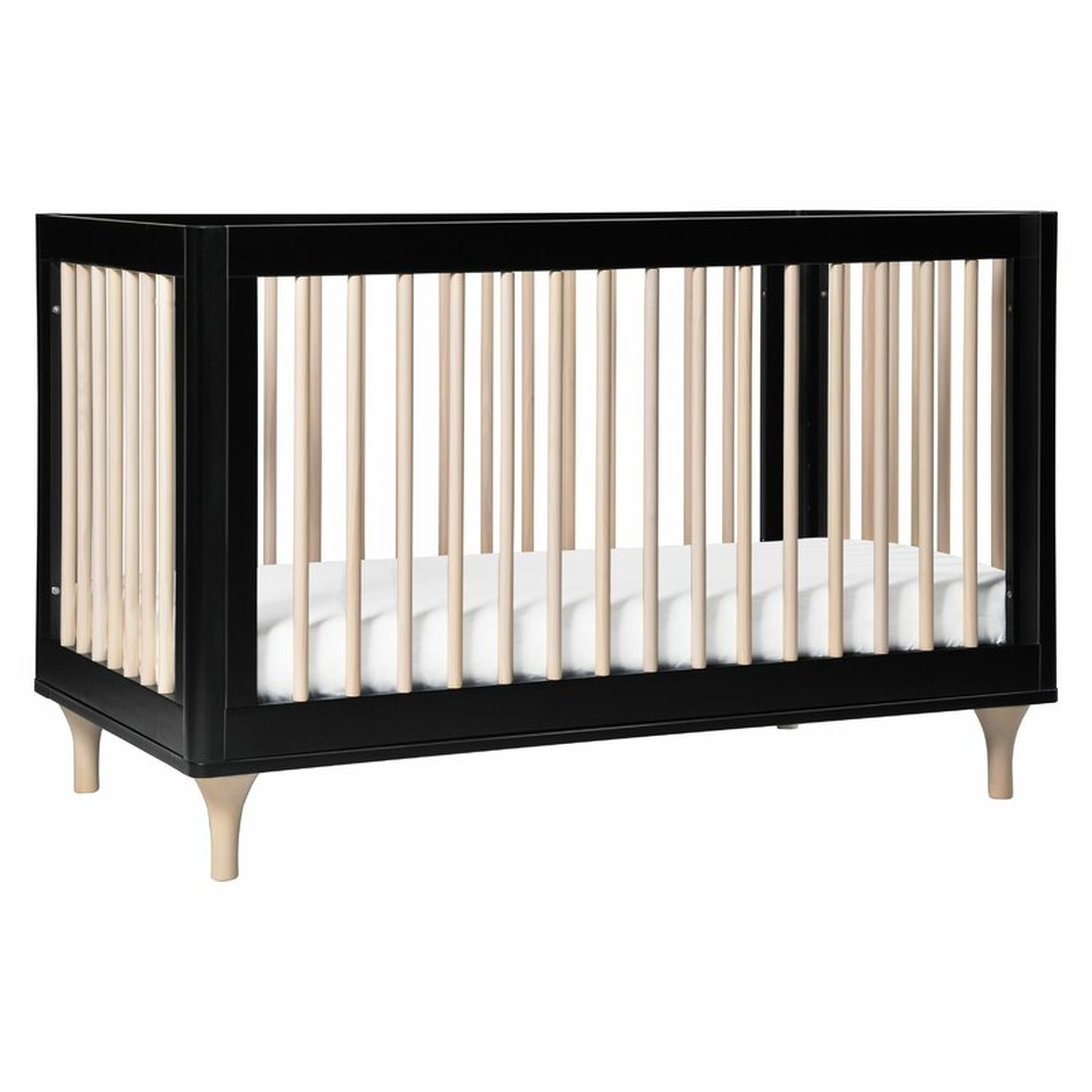 Lolly 3-in-1 Convertible Crib Color: Black/Washed Natural - Perigold