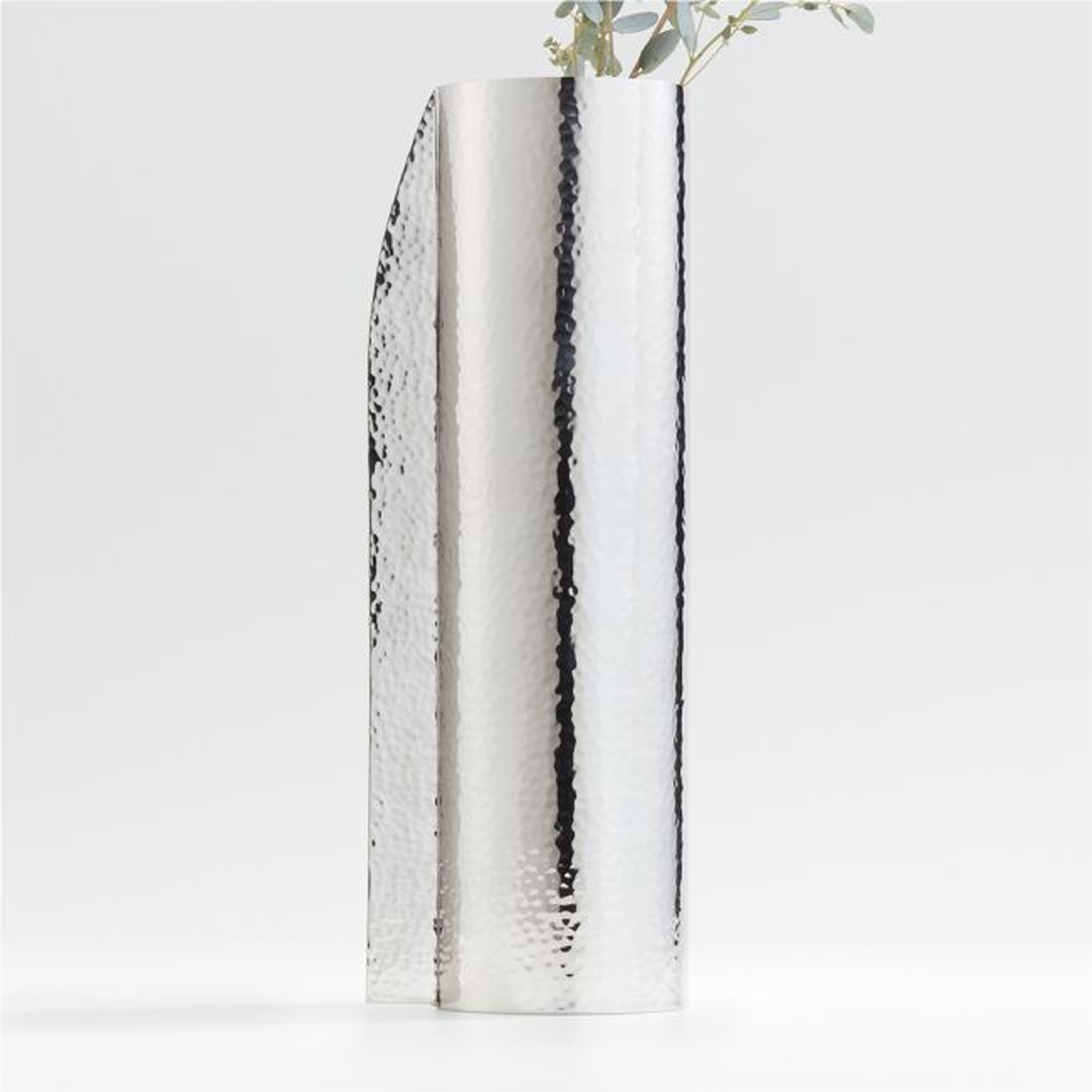 Coso Large Silver Metal Vase - Crate and Barrel