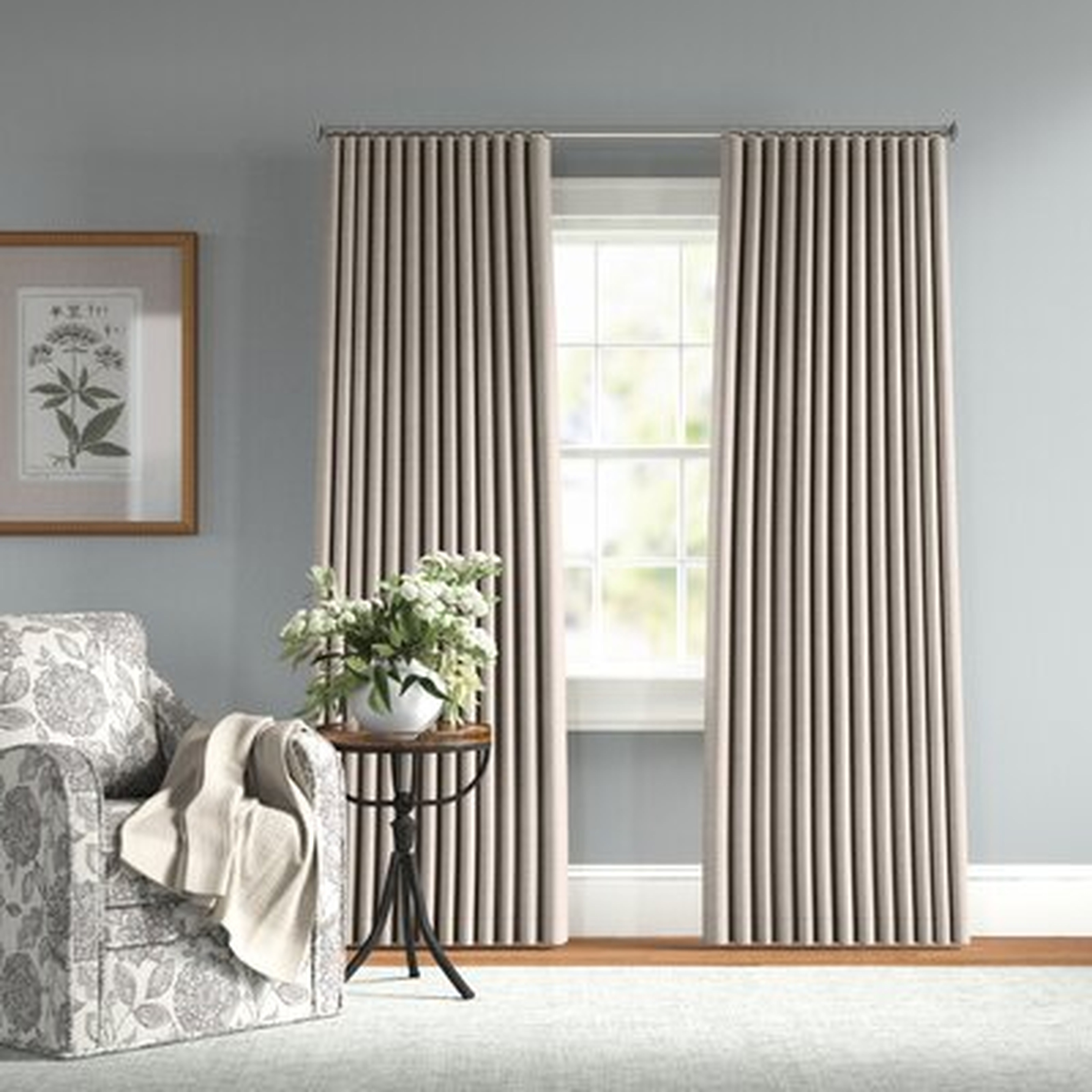 Ottis Extra Wide Solid Room Darkening Rod Pocket Single Curtain Panel - Wayfair