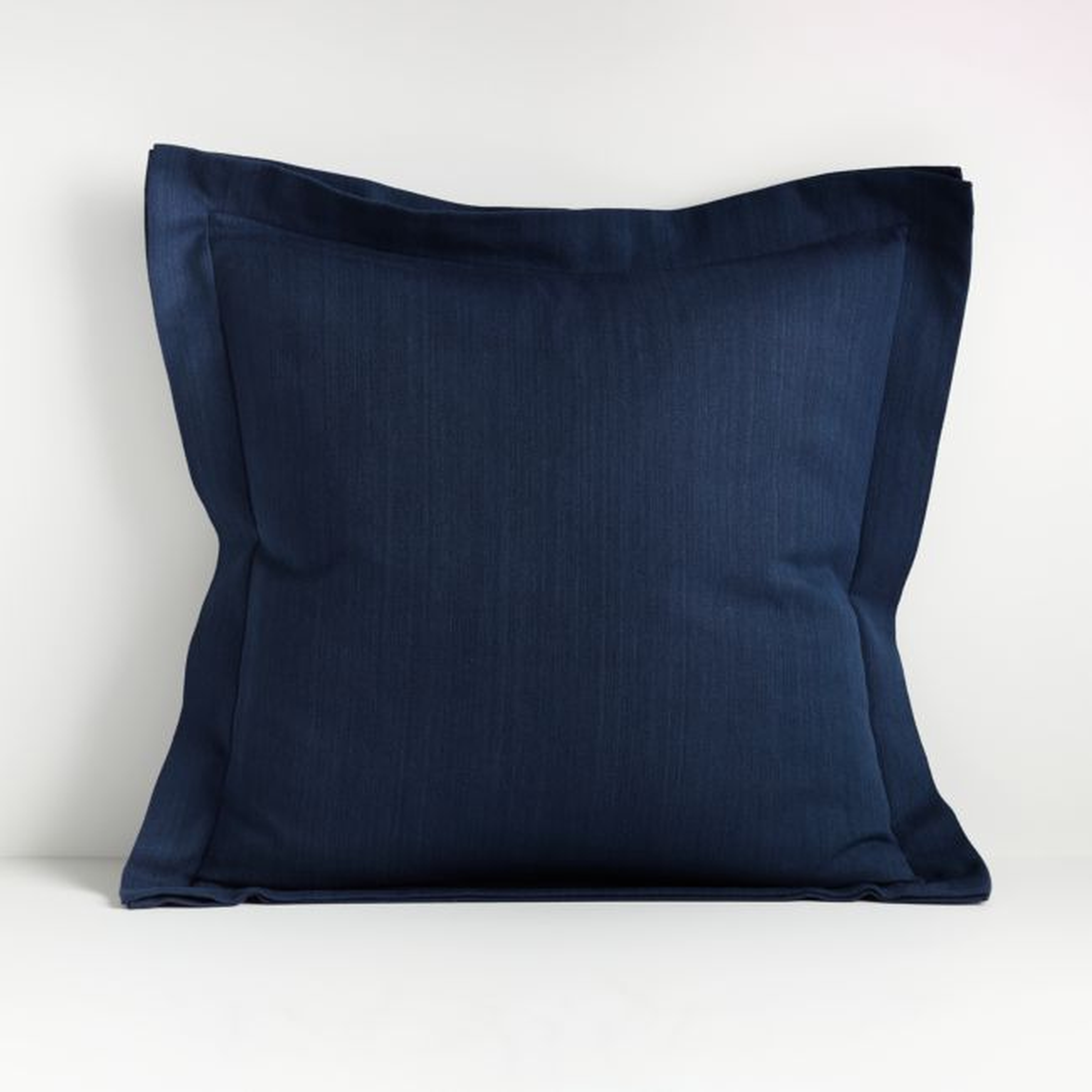 Wallace Blue 20" Flange Pillow - Crate and Barrel