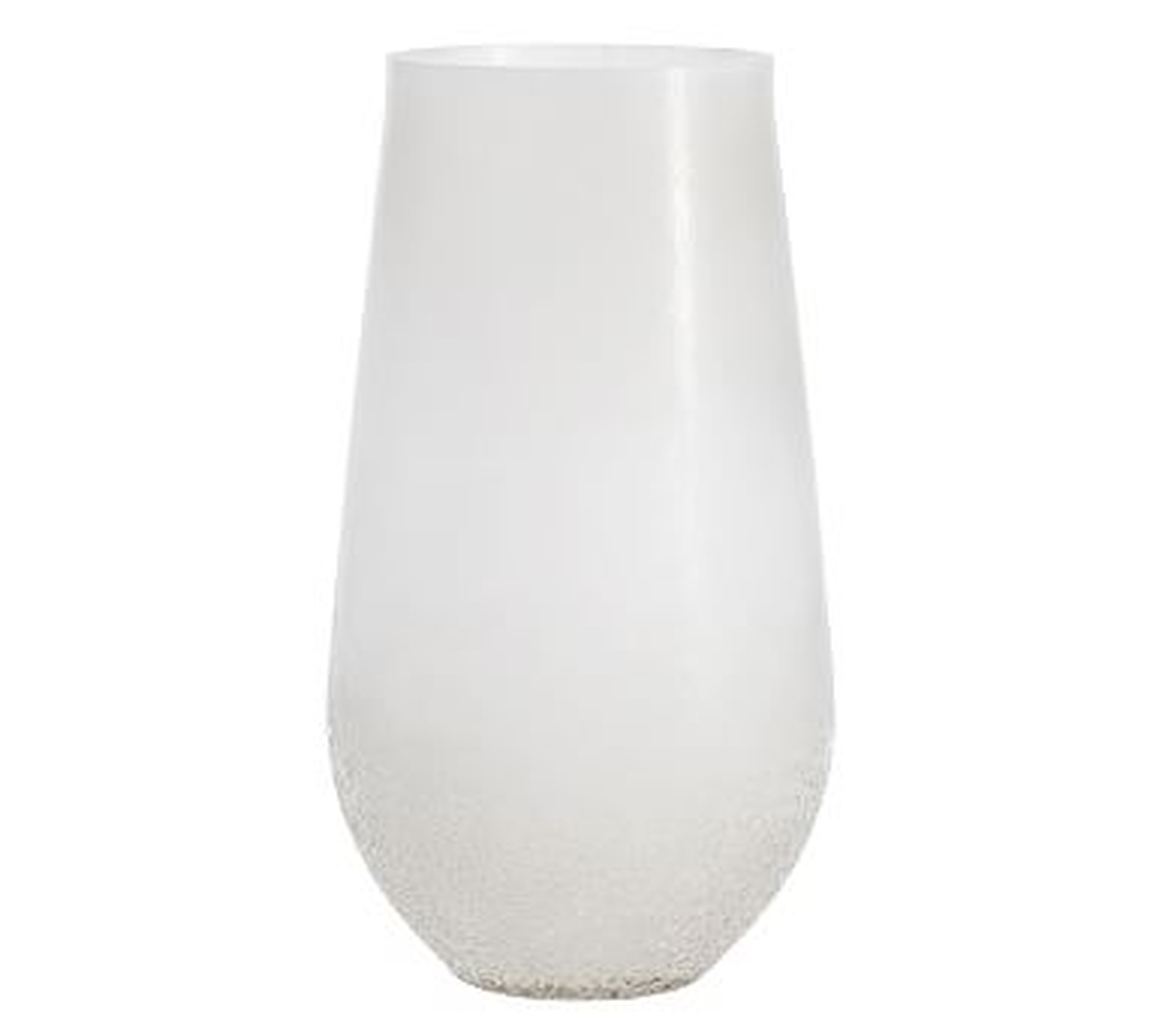 Frosted Glass Hurricane, White, Large - Pottery Barn