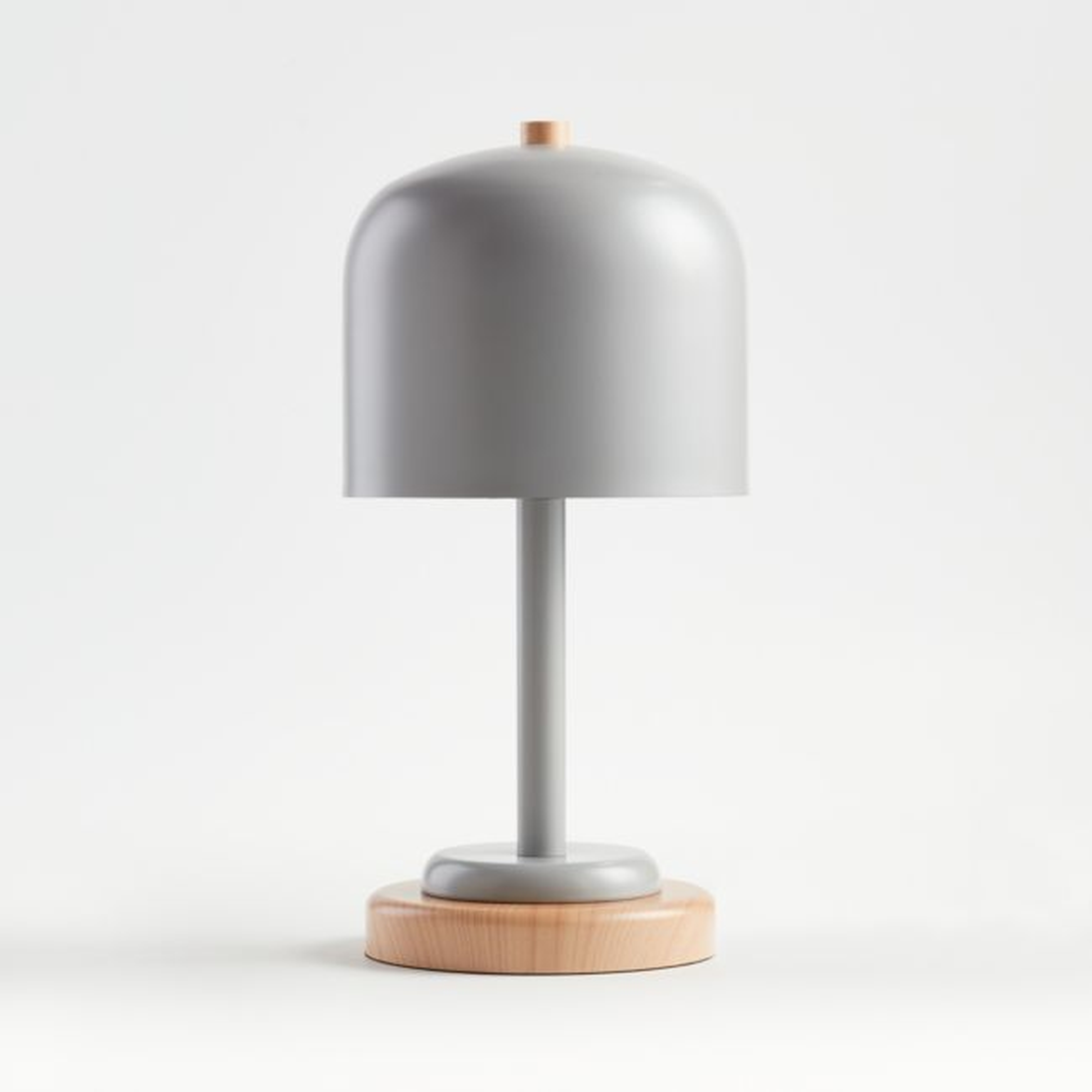 Grey Modern Dome Touch Table Lamp - Crate and Barrel