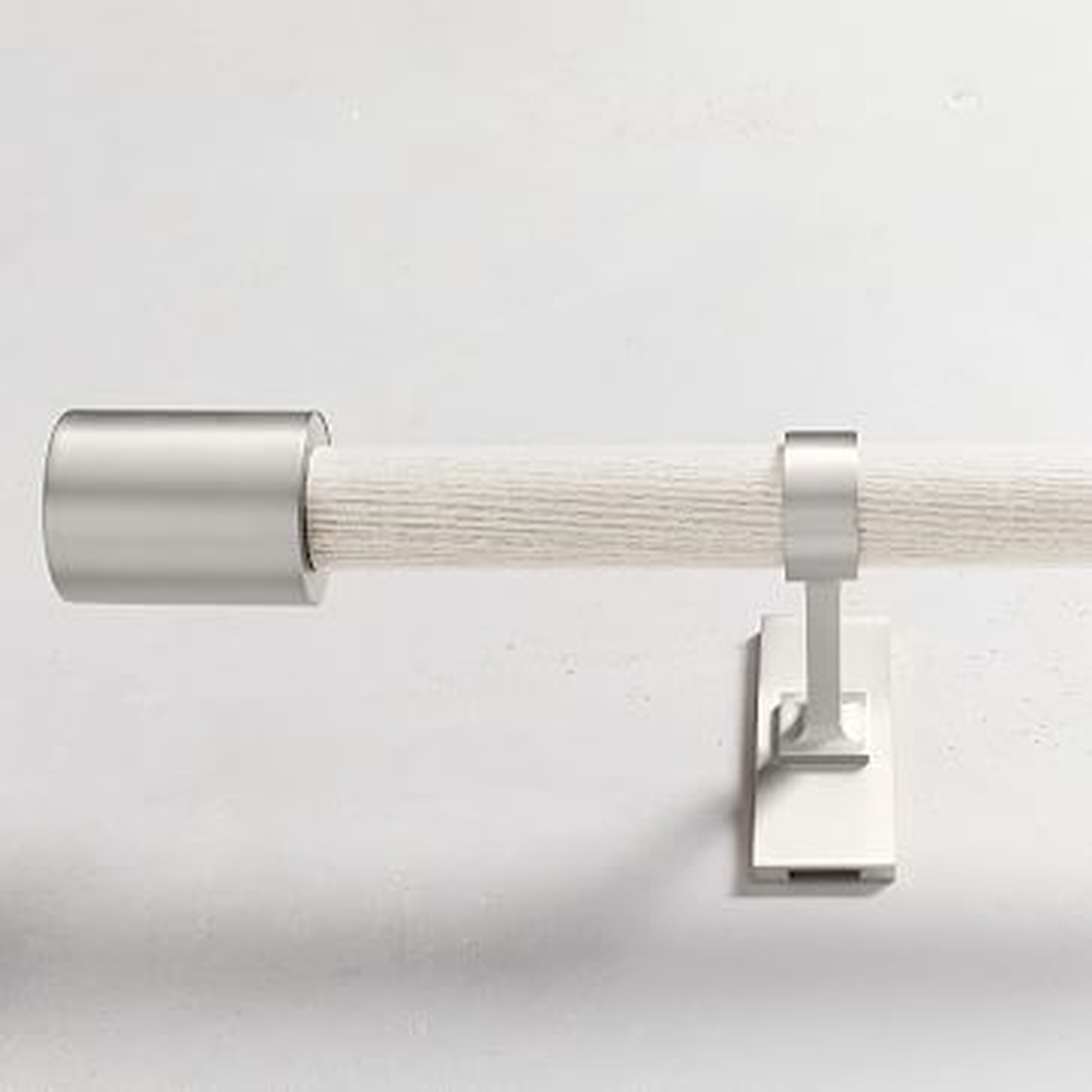 Mid-Century Rod, White Wash/Brushed Nickel, 28"-48" - West Elm