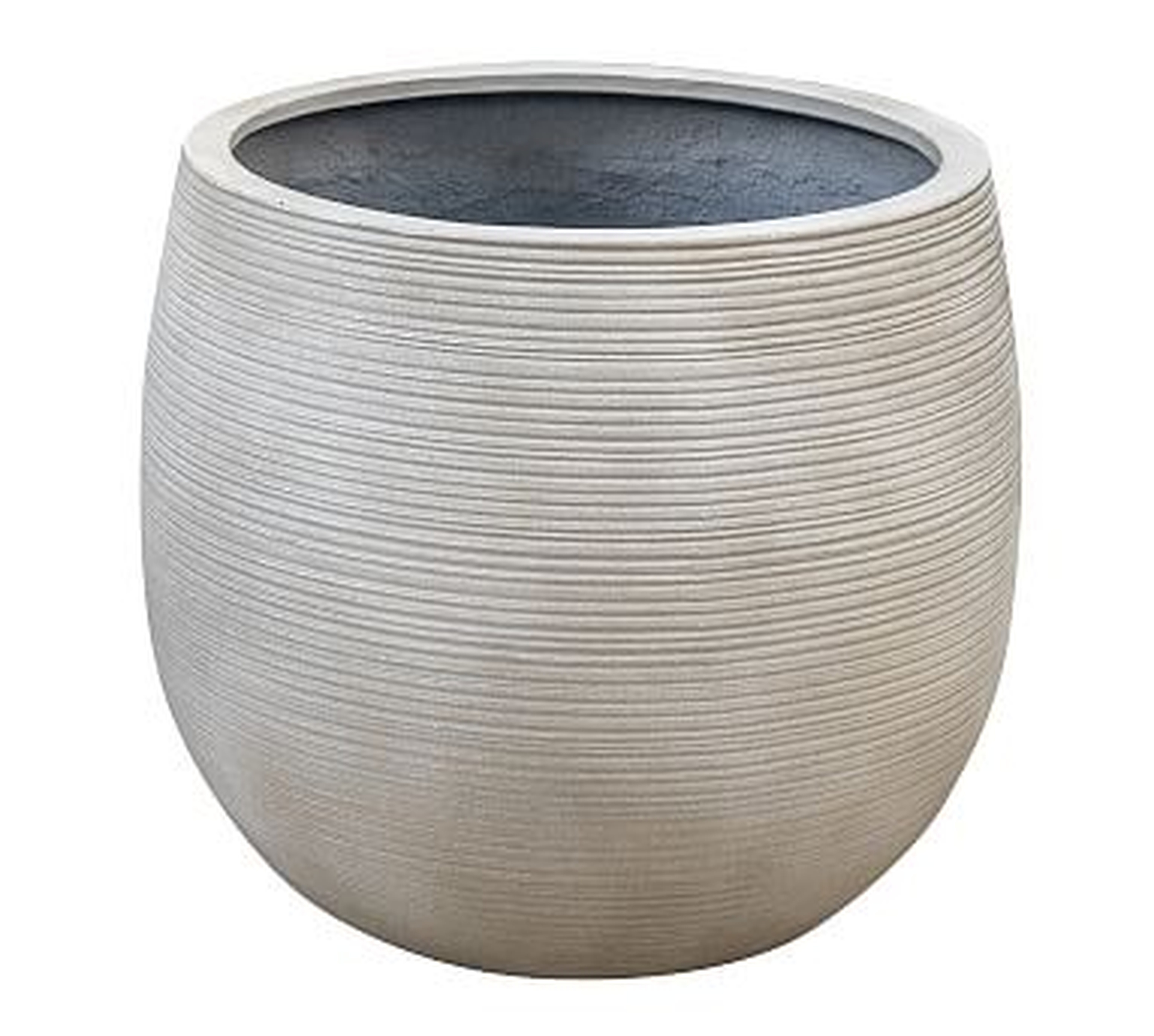 Jax Clay Planter, Cement - Large - Pottery Barn