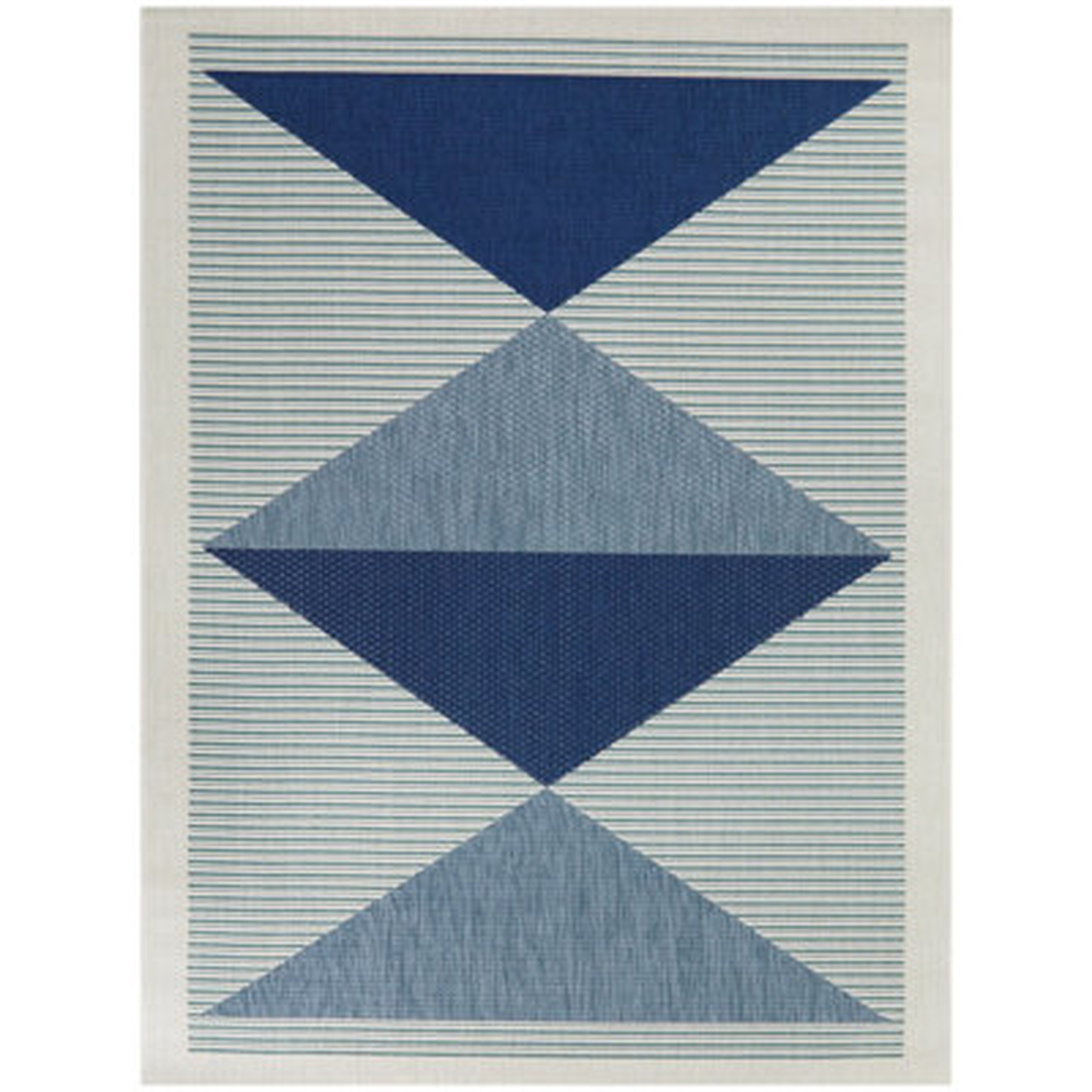 Helidon Navy Modern Geometric Indoor/Outdoor Area Rug - AllModern