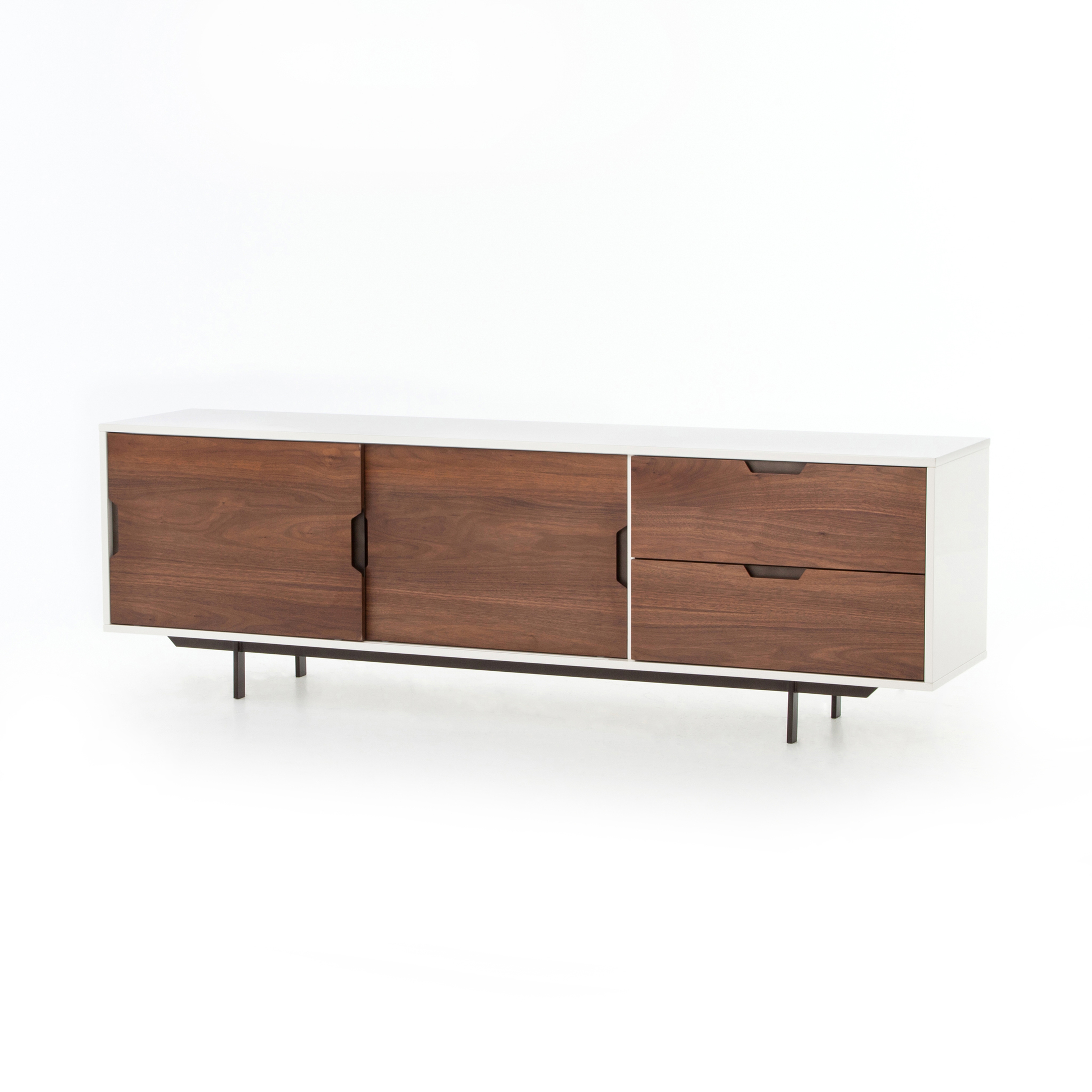 Tucker Large Media Console - Walnut - Four Hands