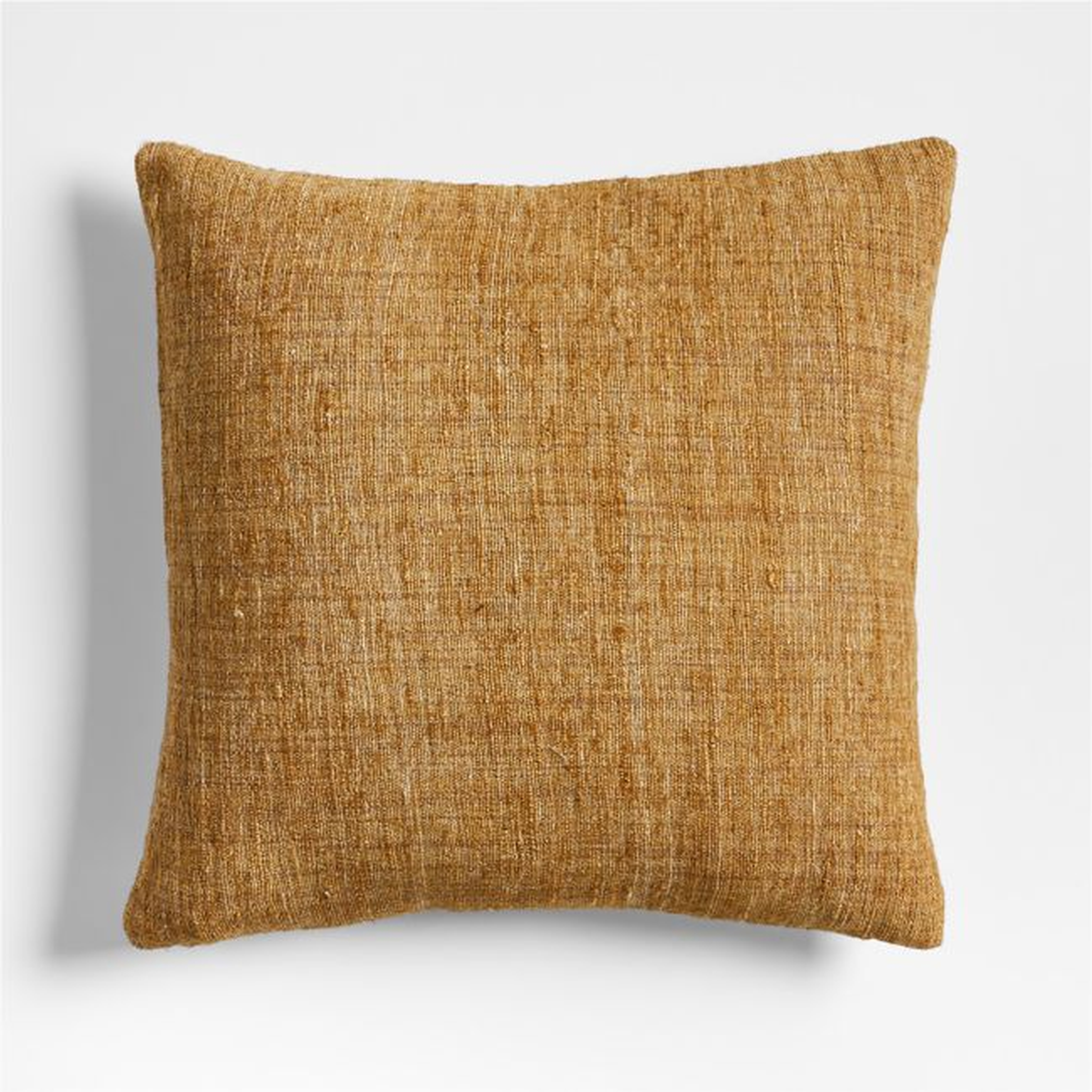Riviera 20''x20 Savannah Yellow Throw Pillow with Feather Insert - Crate and Barrel