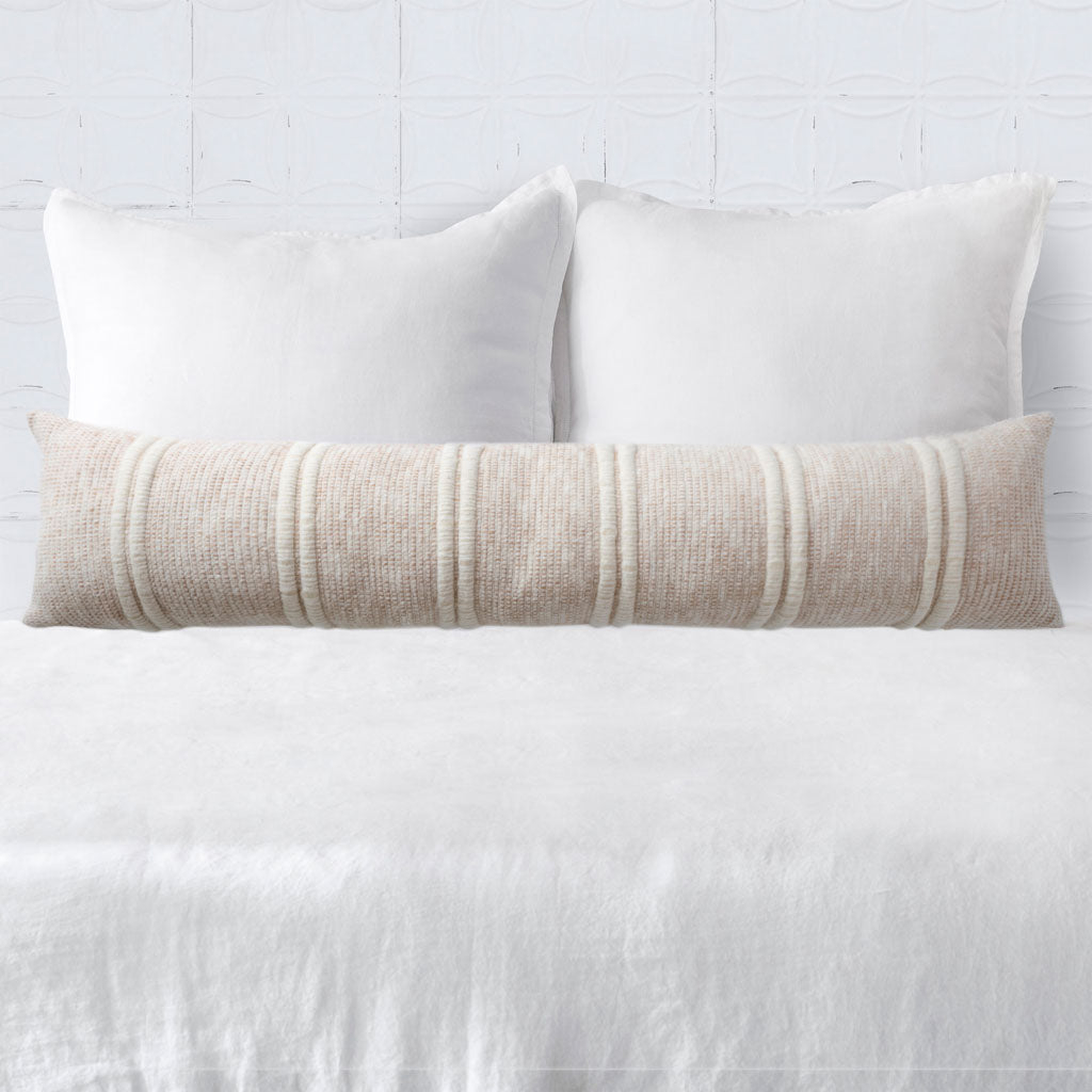 The Citizenry Contigo Lumbar Pillow | 12" x 48" | Sand - The Citizenry