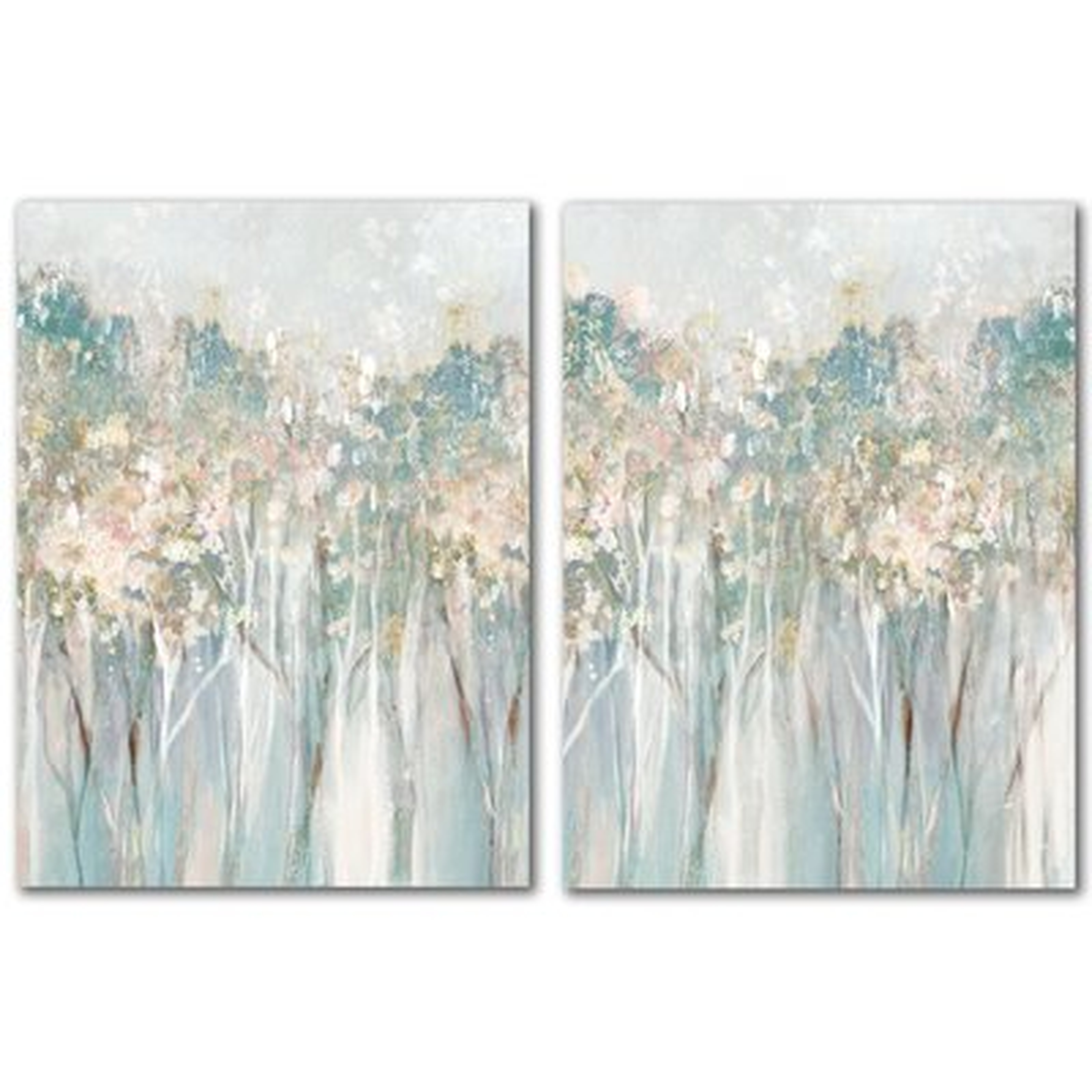 Dewy - 2 Piece Wrapped Canvas Print Set - Wayfair