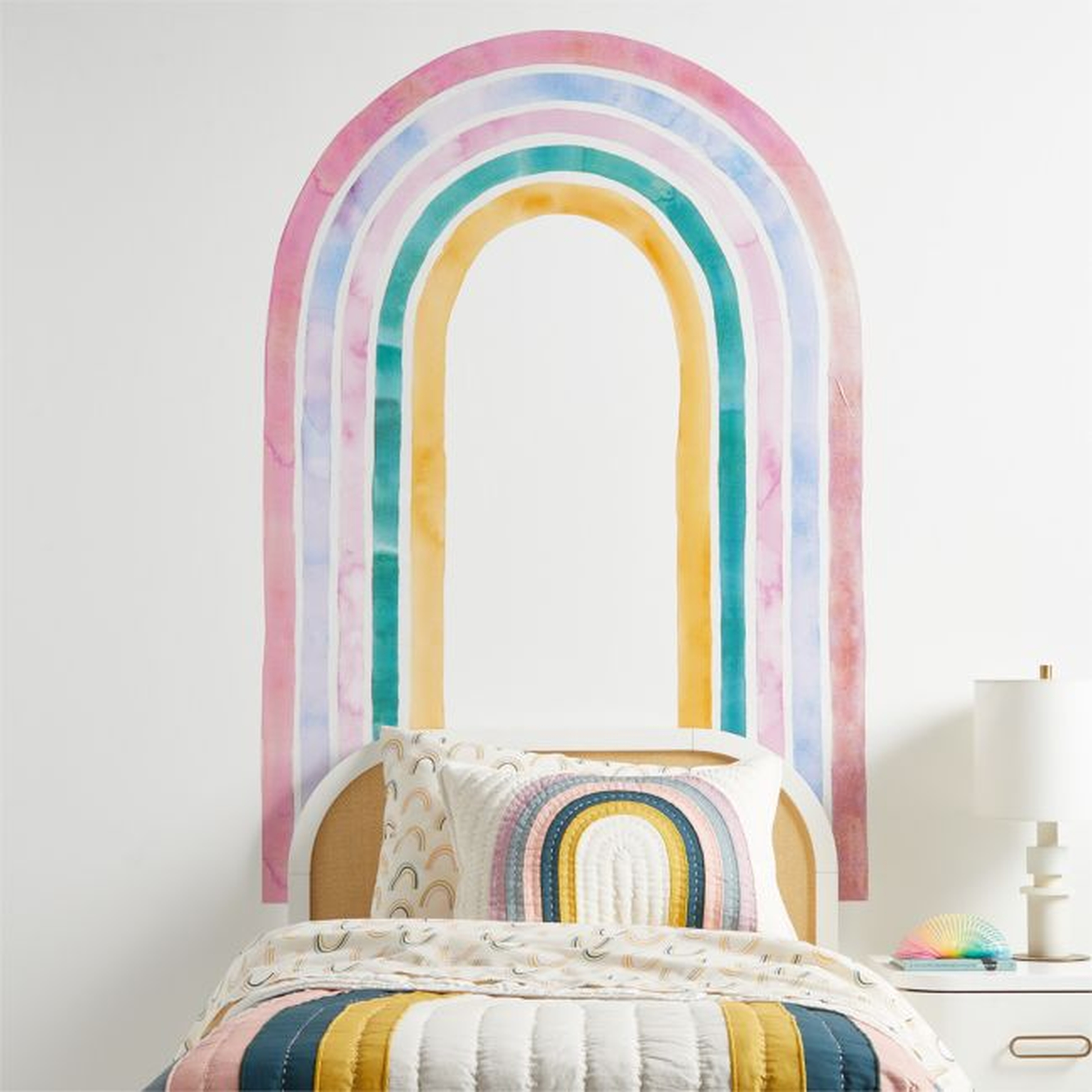 Bright Watercolor Rainbow Large Wall Decal - Crate and Barrel