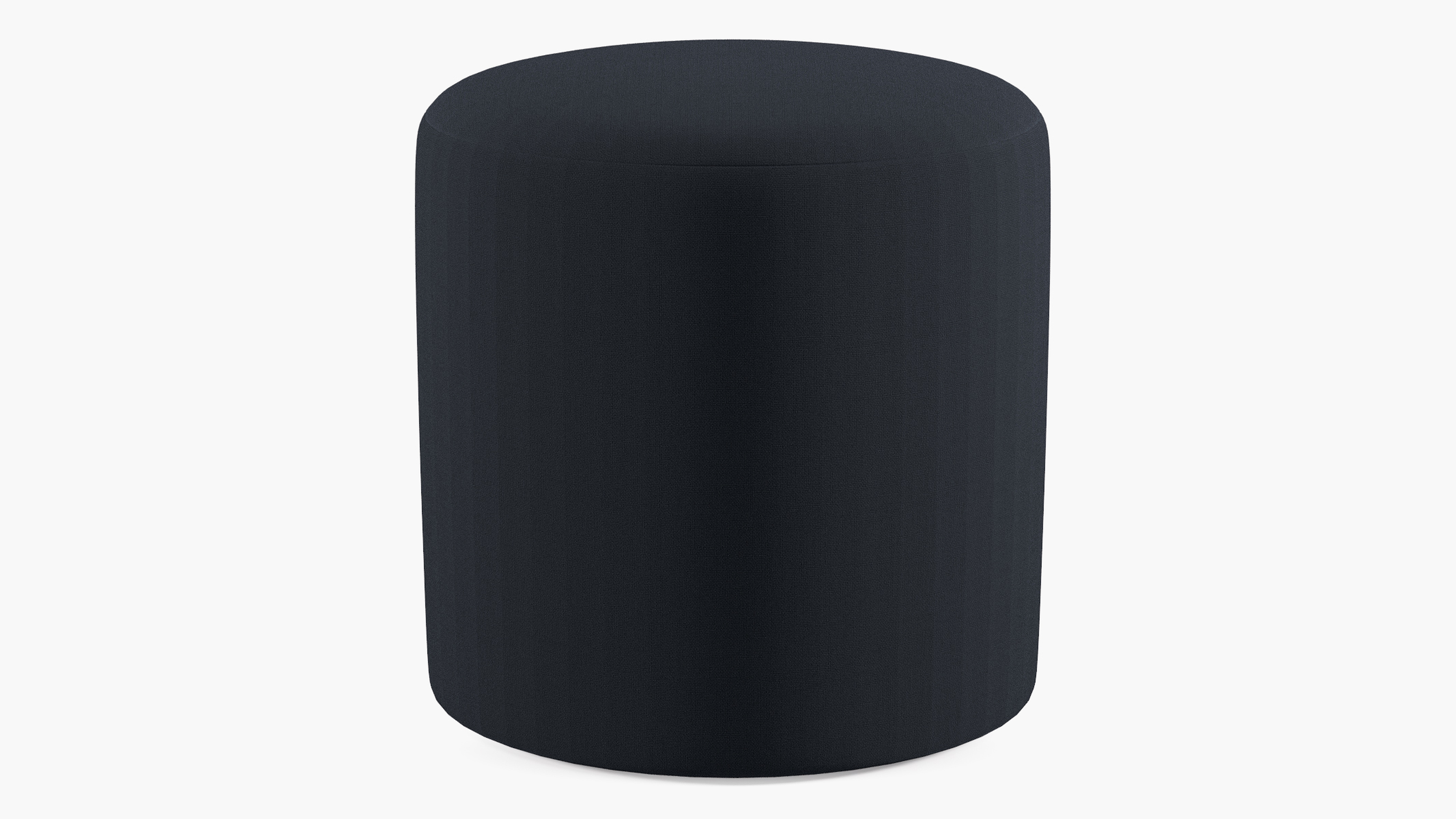 Drum Ottoman, Navy Everyday Linen - The Inside