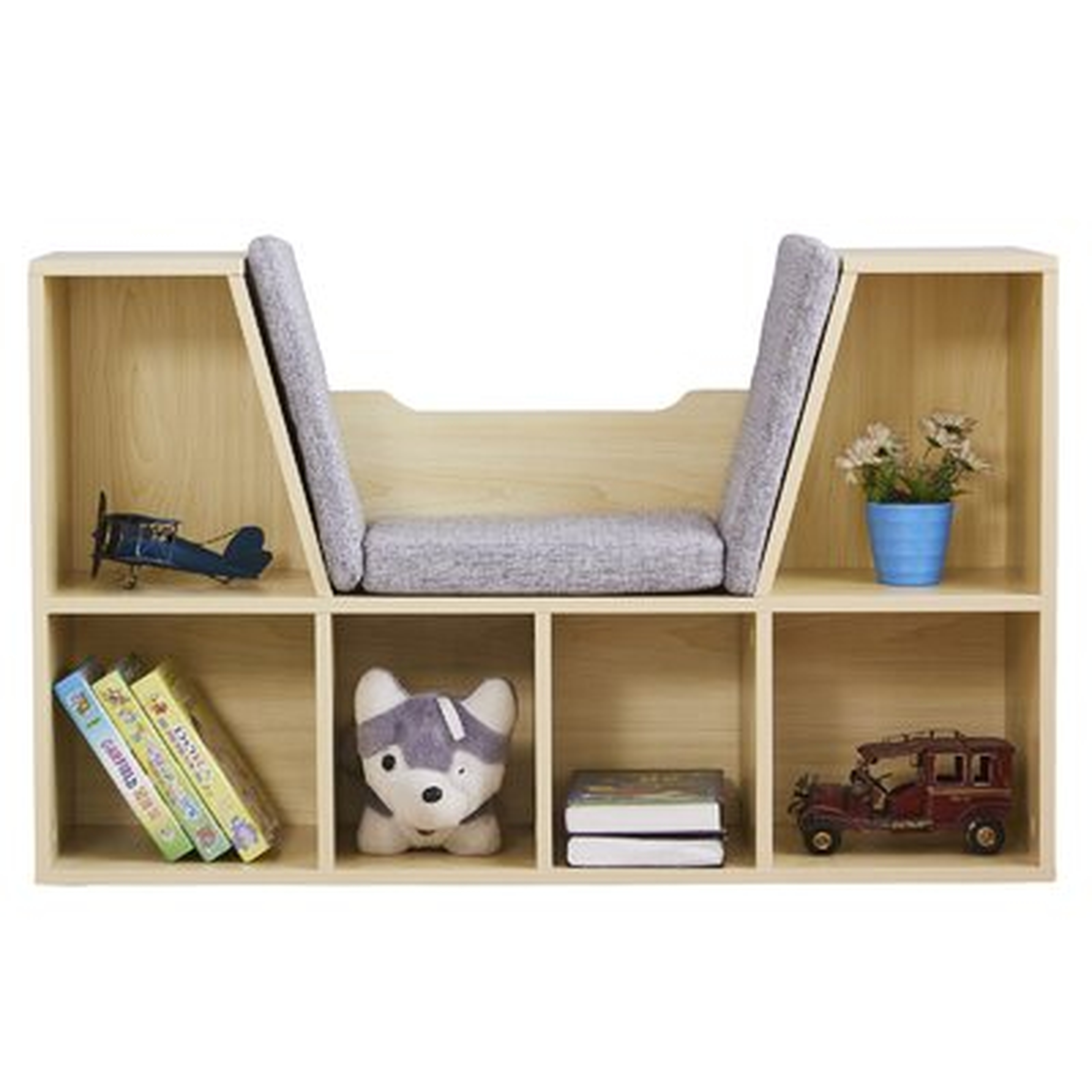 6-Cubby Kids Bookcase, Multi-Purpose Storage Organizer Cabinet Shelf Dark Brown - Wayfair