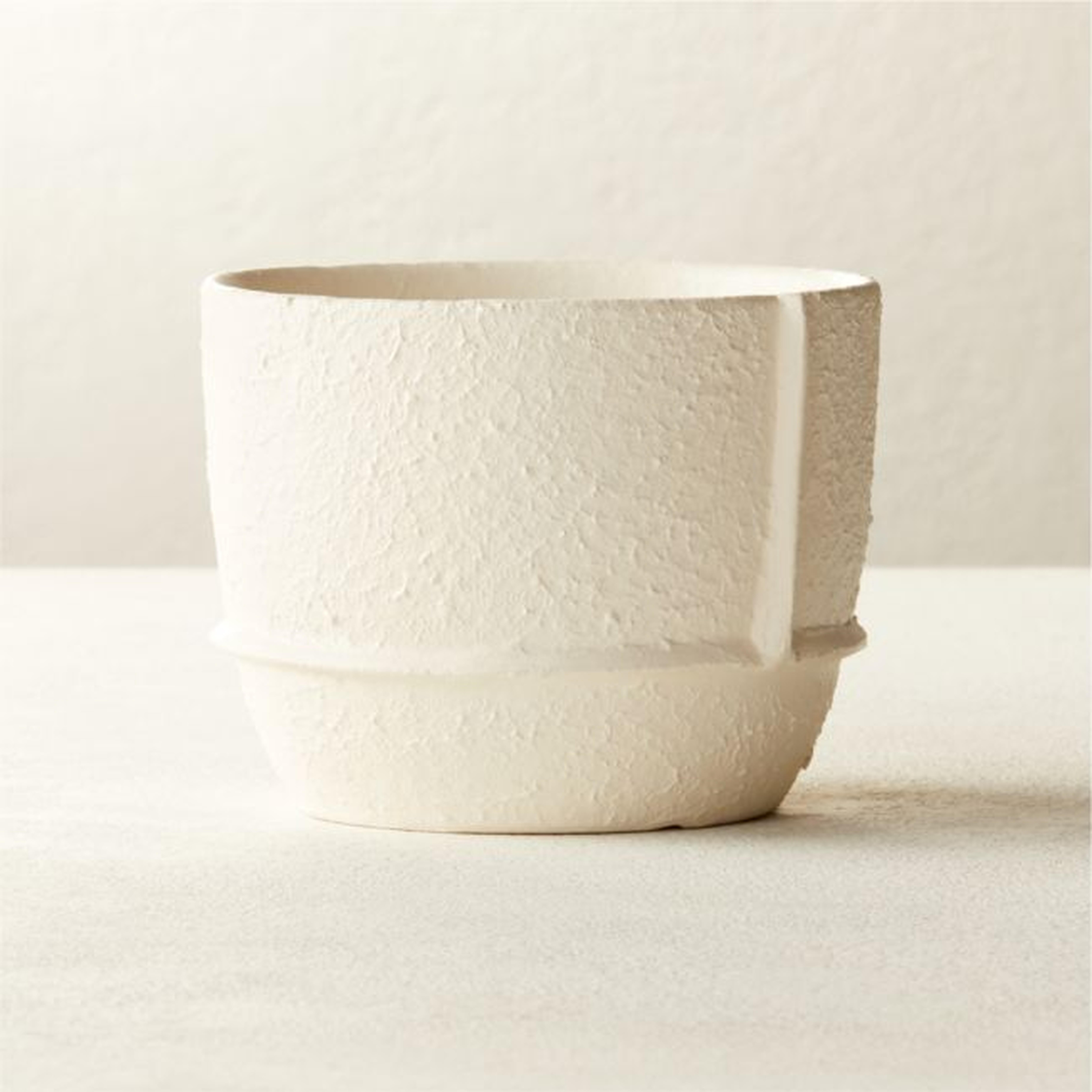 Theory Small White Textured Planter - CB2
