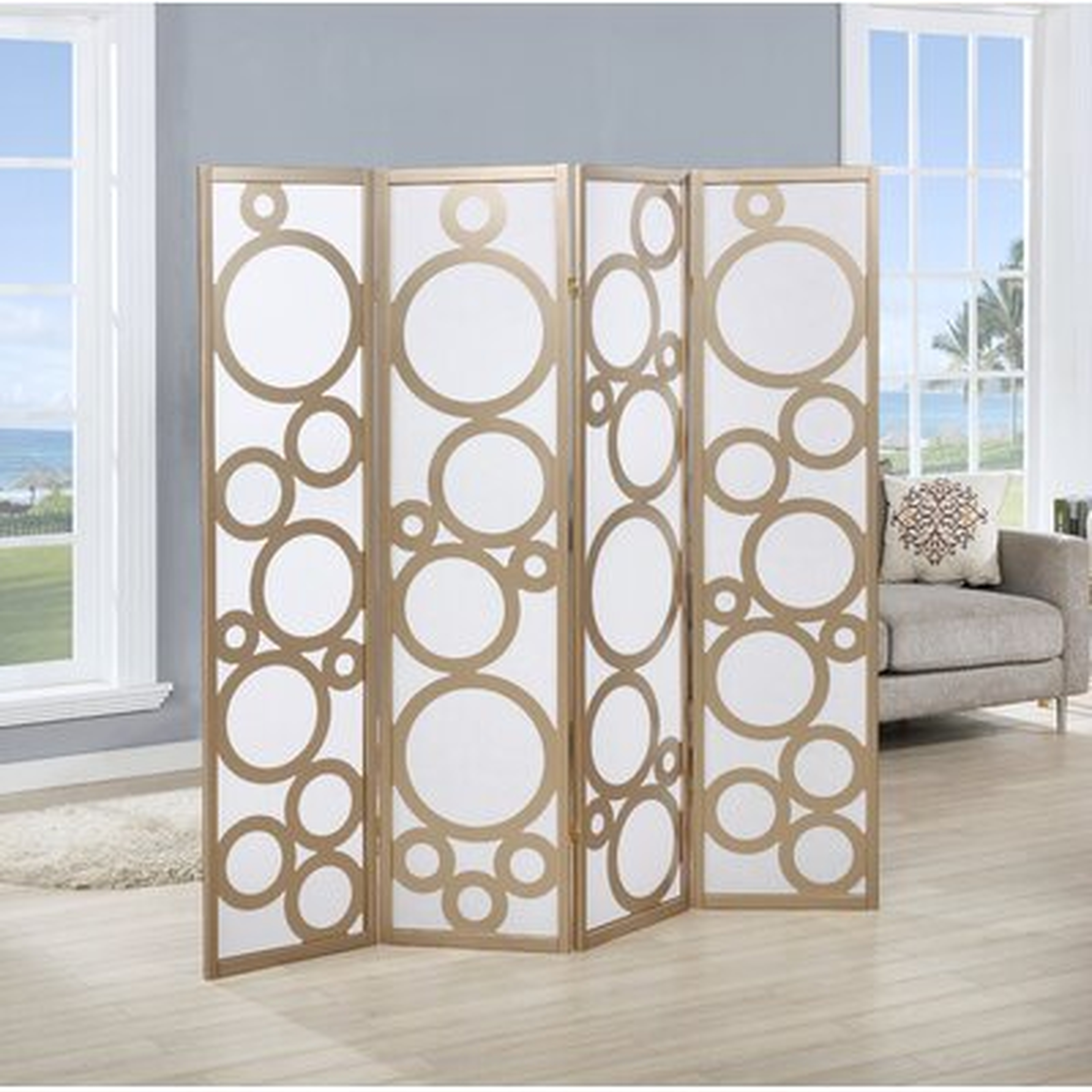Cantero 4 Panel 70" Room Divider - Wayfair