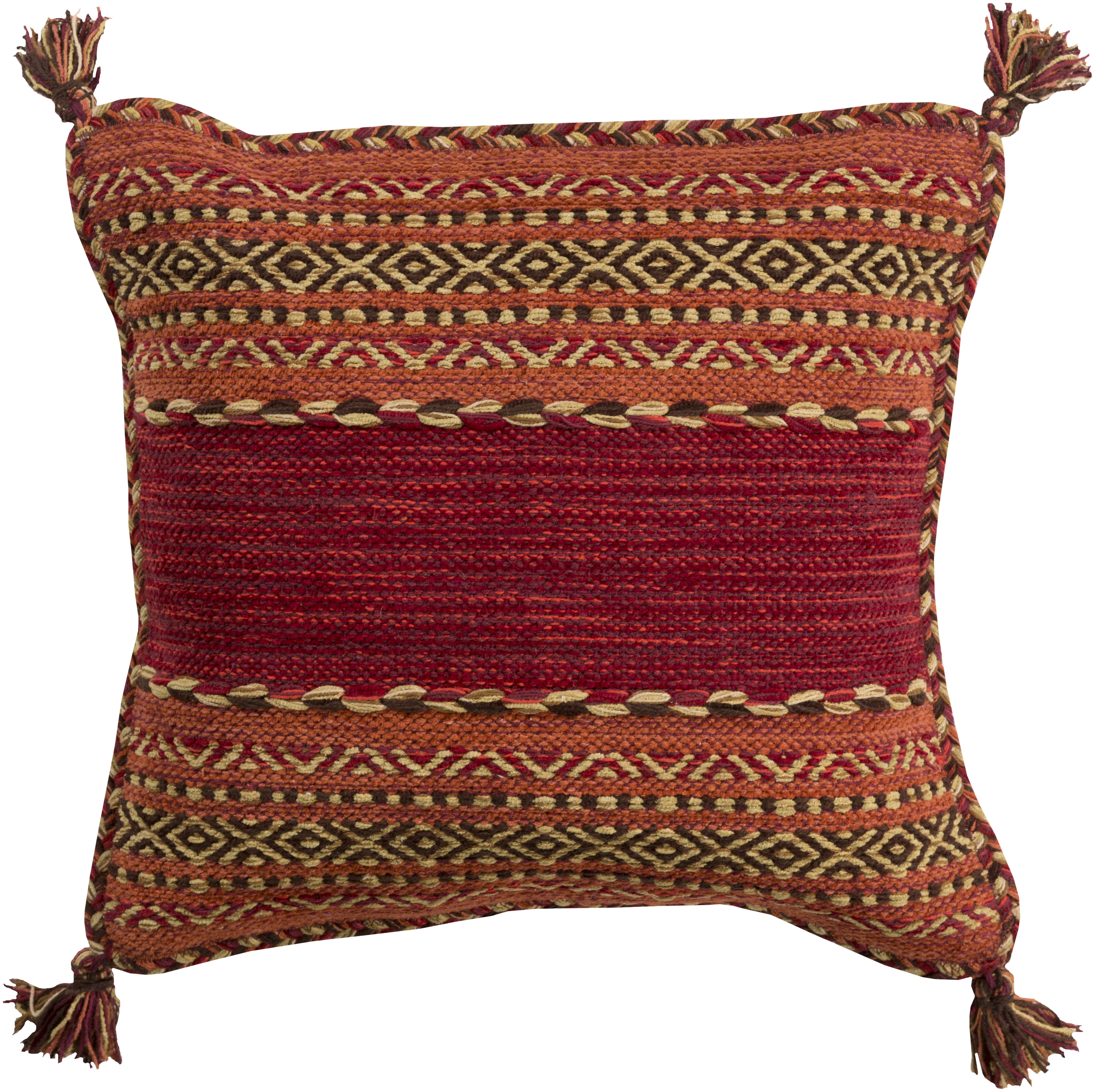 Trenza Throw Pillow, 20" x 20", with poly insert - Surya