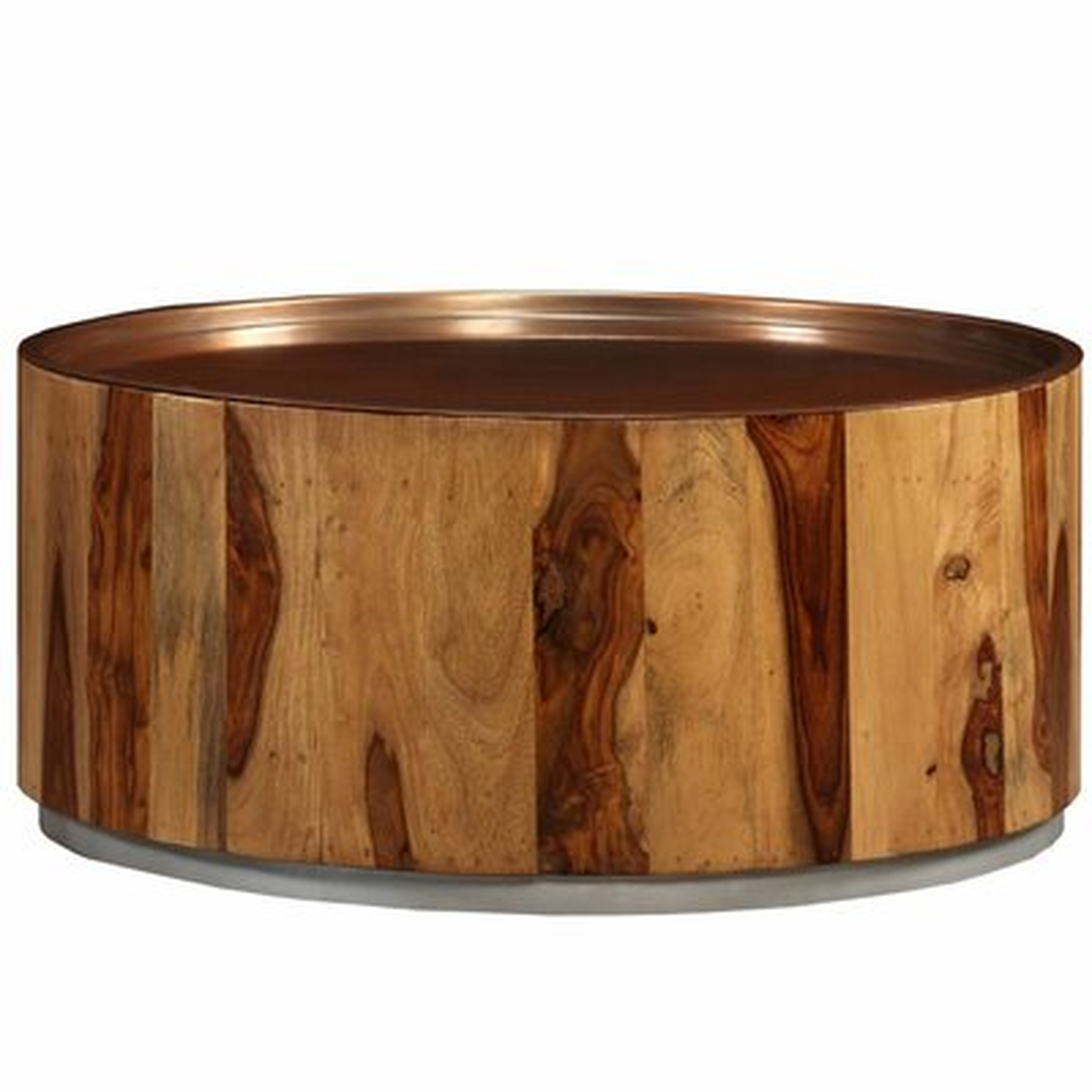 Raymonde Solid Wood Drum Coffee Table - Wayfair