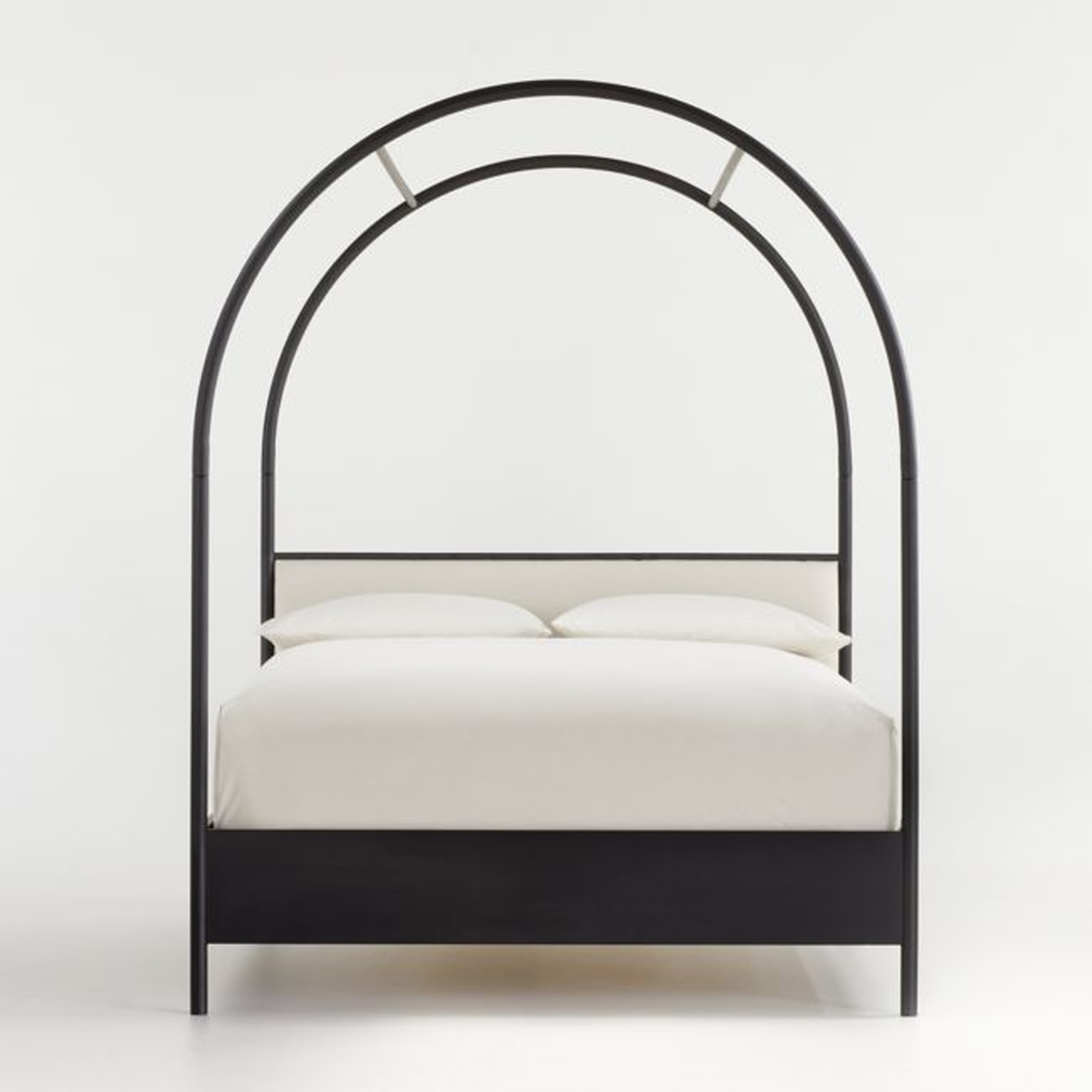 Canyon Queen Arched Canopy Bed with Upholstered Headboard by Leanne Ford - Crate and Barrel