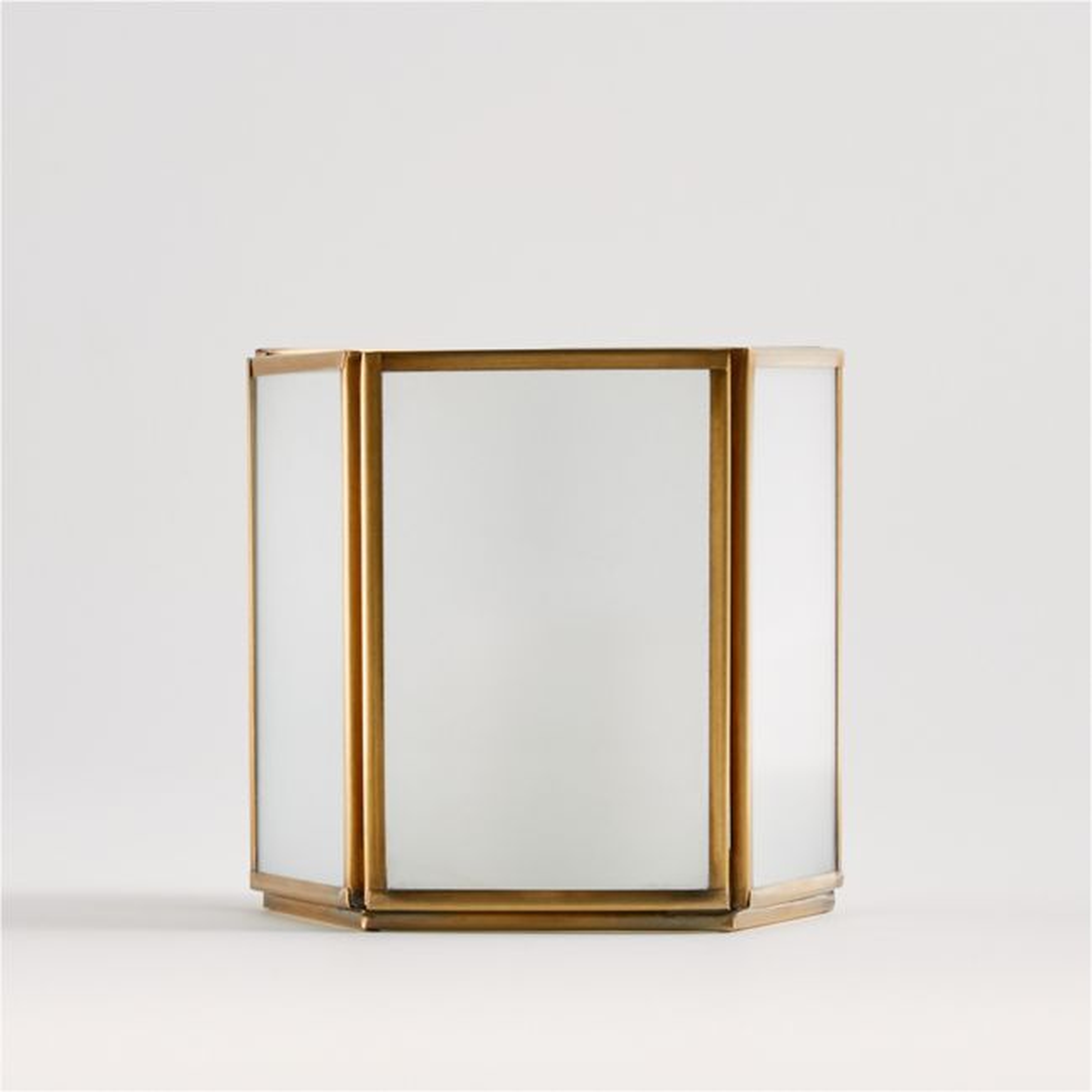Andelyn Small Frosted Glass Hurricane - Crate and Barrel