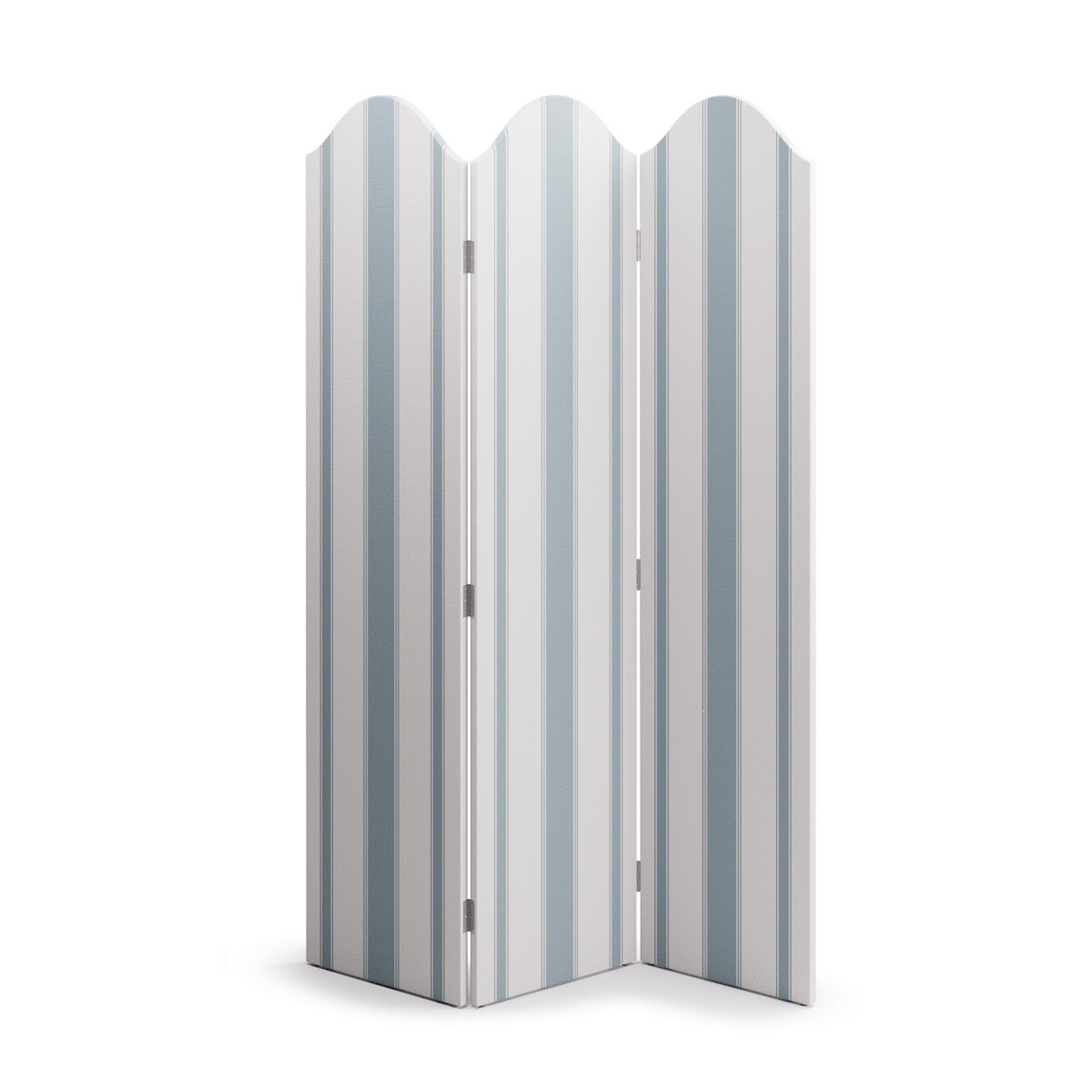 Scalloped Screen | French Blue Clarence Stripe - The Inside