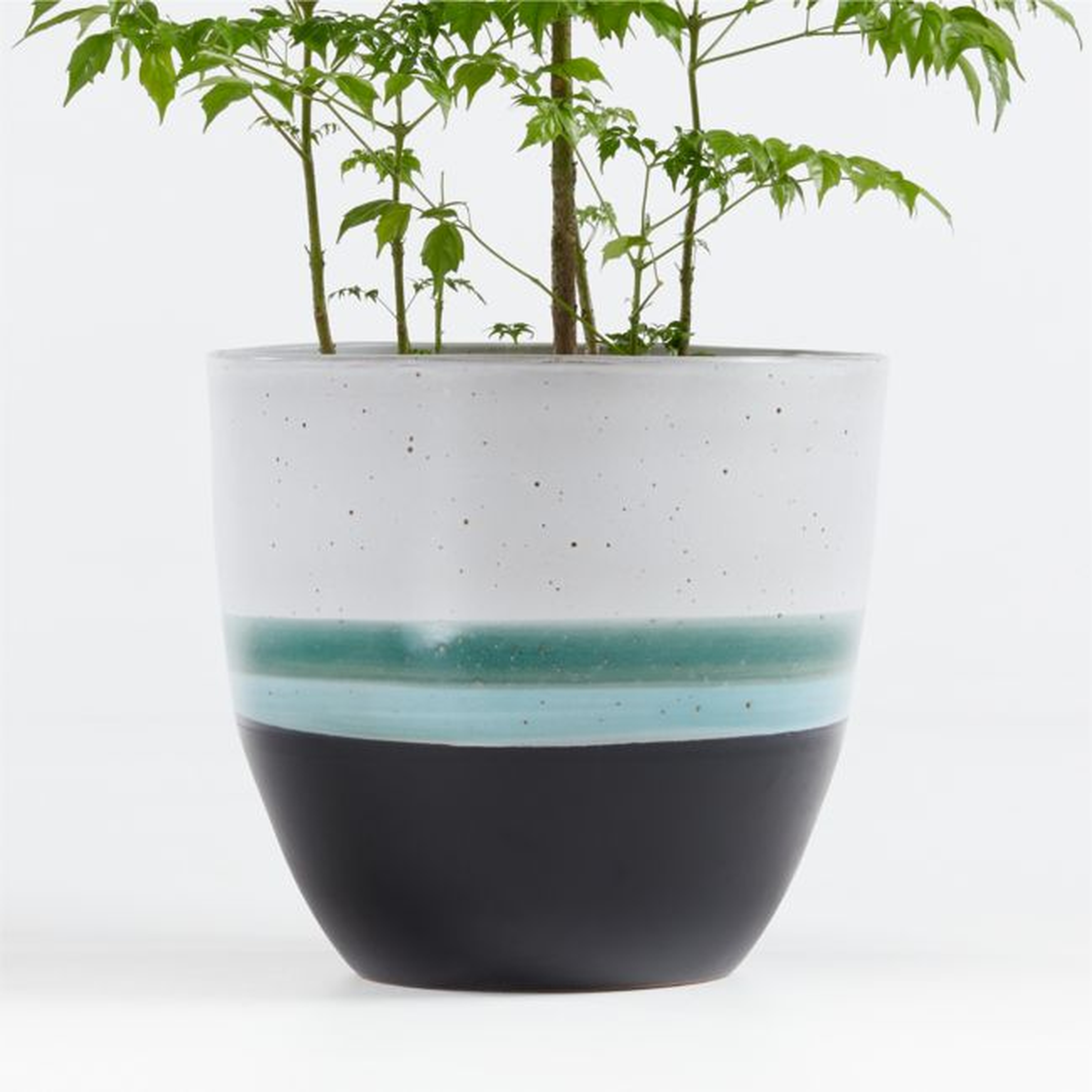 Aveiro Large Blue Planter - Crate and Barrel