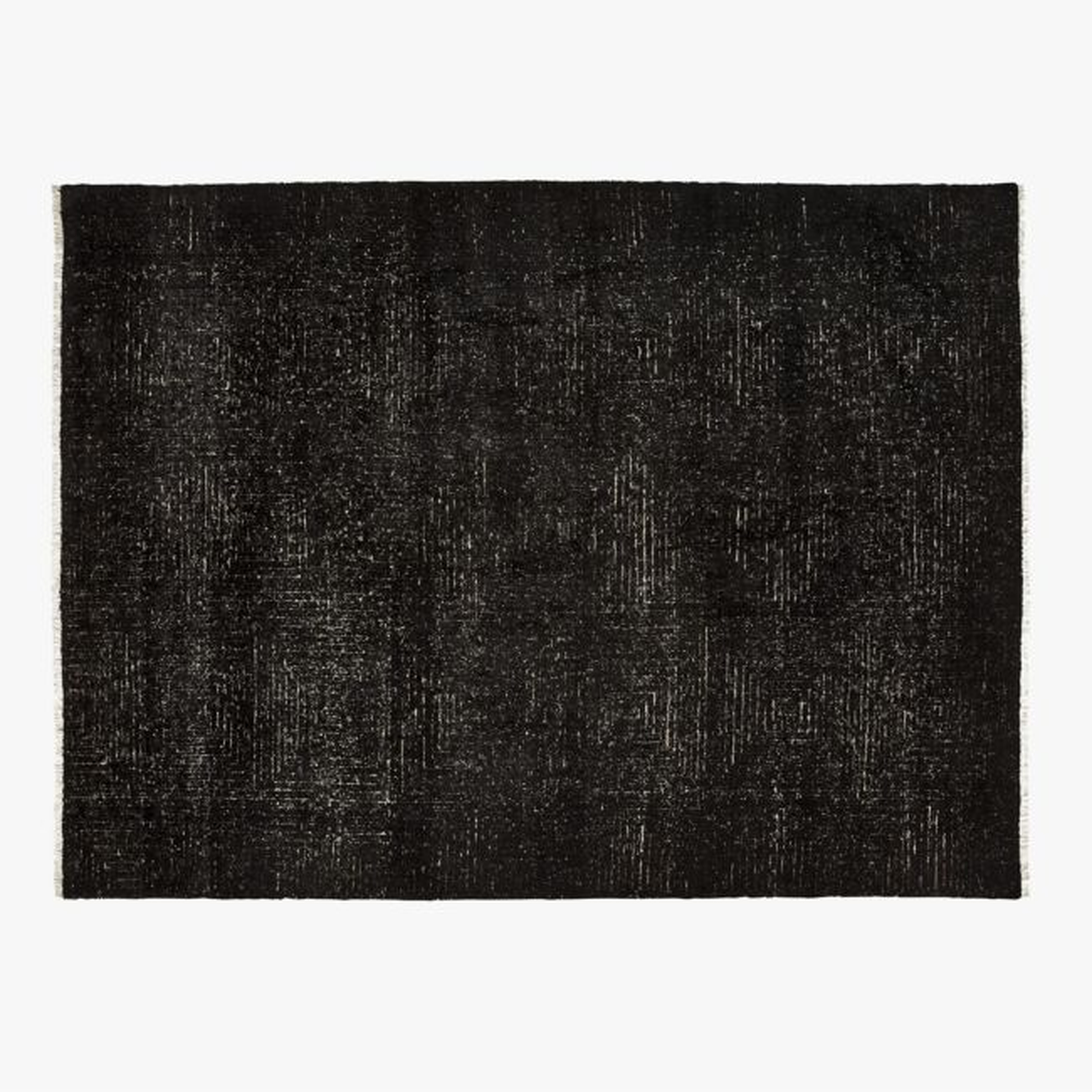 Keen Hand-Knotted Black Viscose Area Rug 9'x12' - CB2